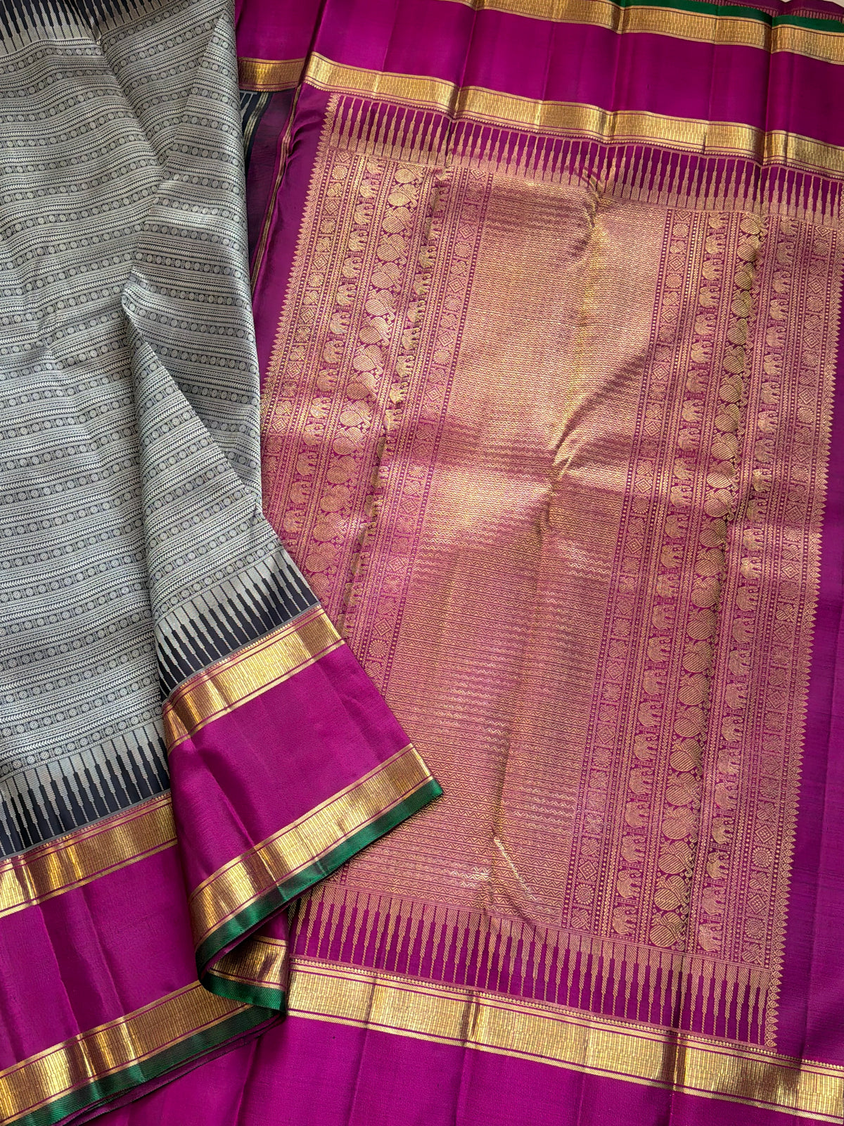 Varisapet black / pure Zari Kanjipuram silkCLSA9899