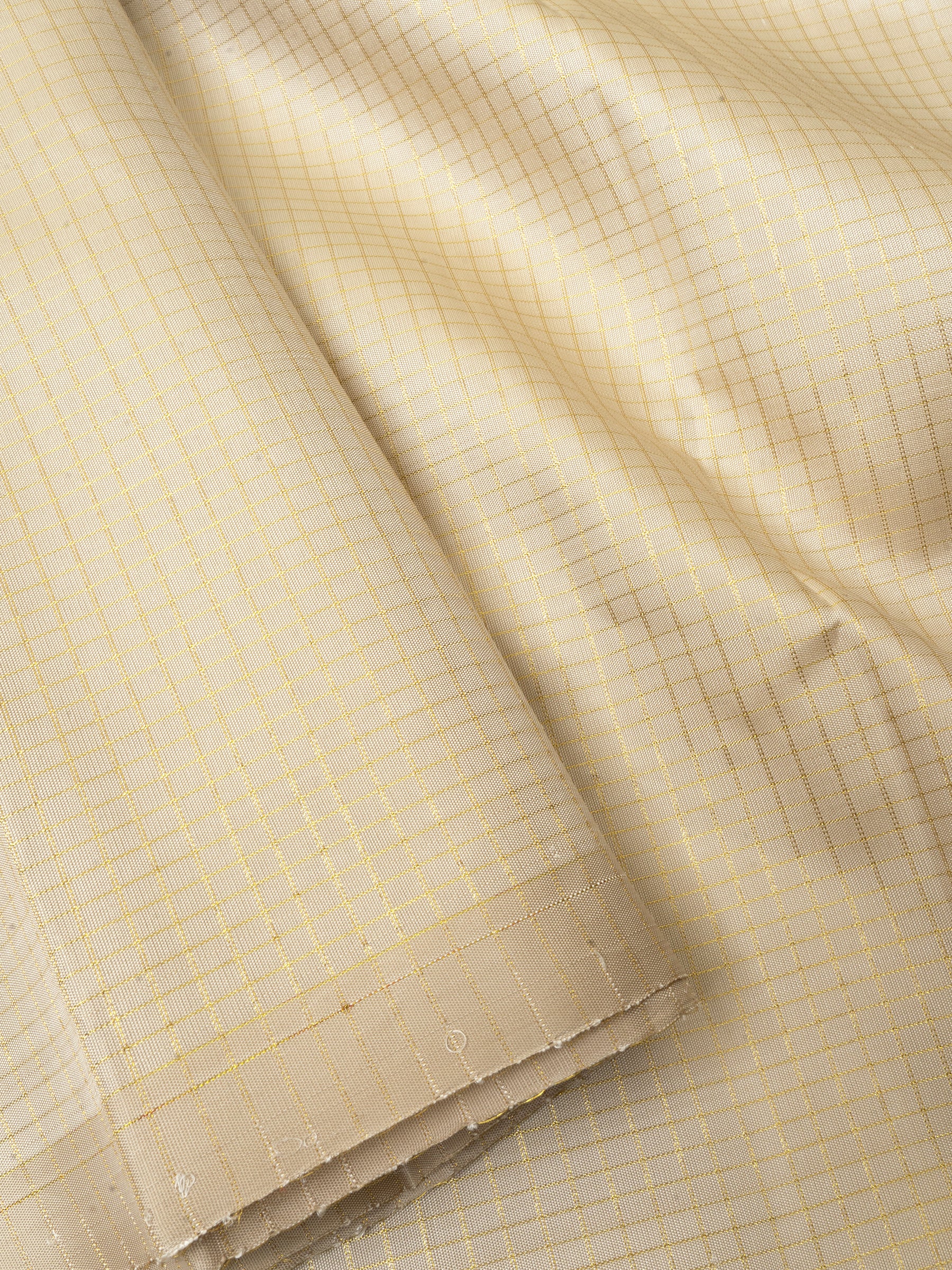 Offwhite zari checks / Blouse fabric