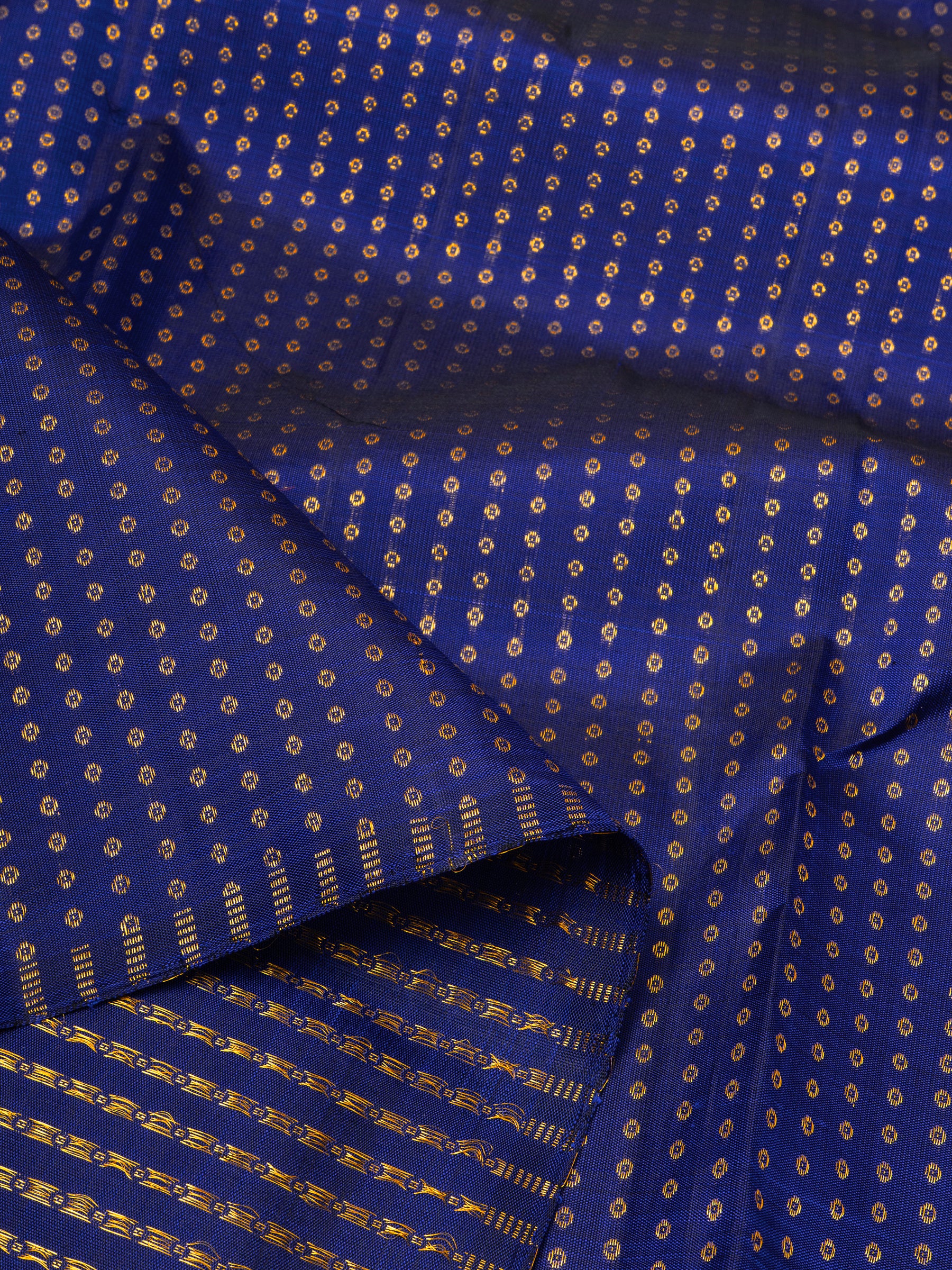 Blue zari butta / Blouse fabric