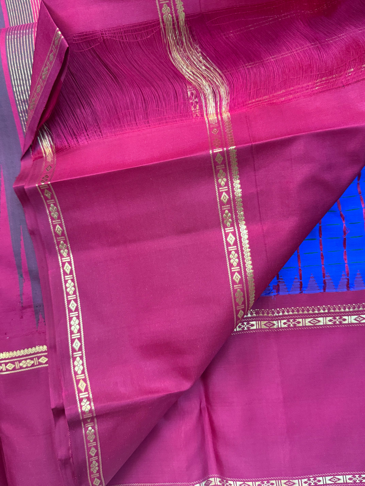 Aarani Ganga Jamuna Korvai thread plus butta /kanjipuram silk saree clsa 12785