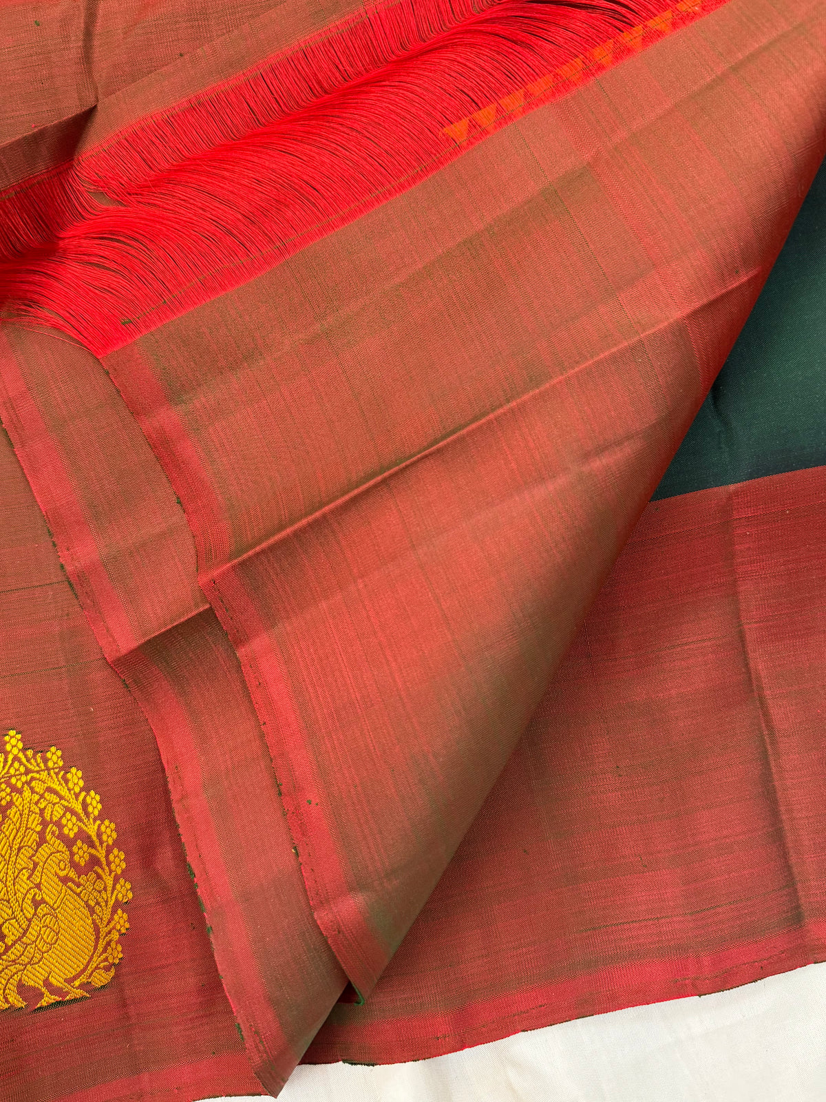 Aarani border butta thread work/kanjipuram silk saree clsa 12863