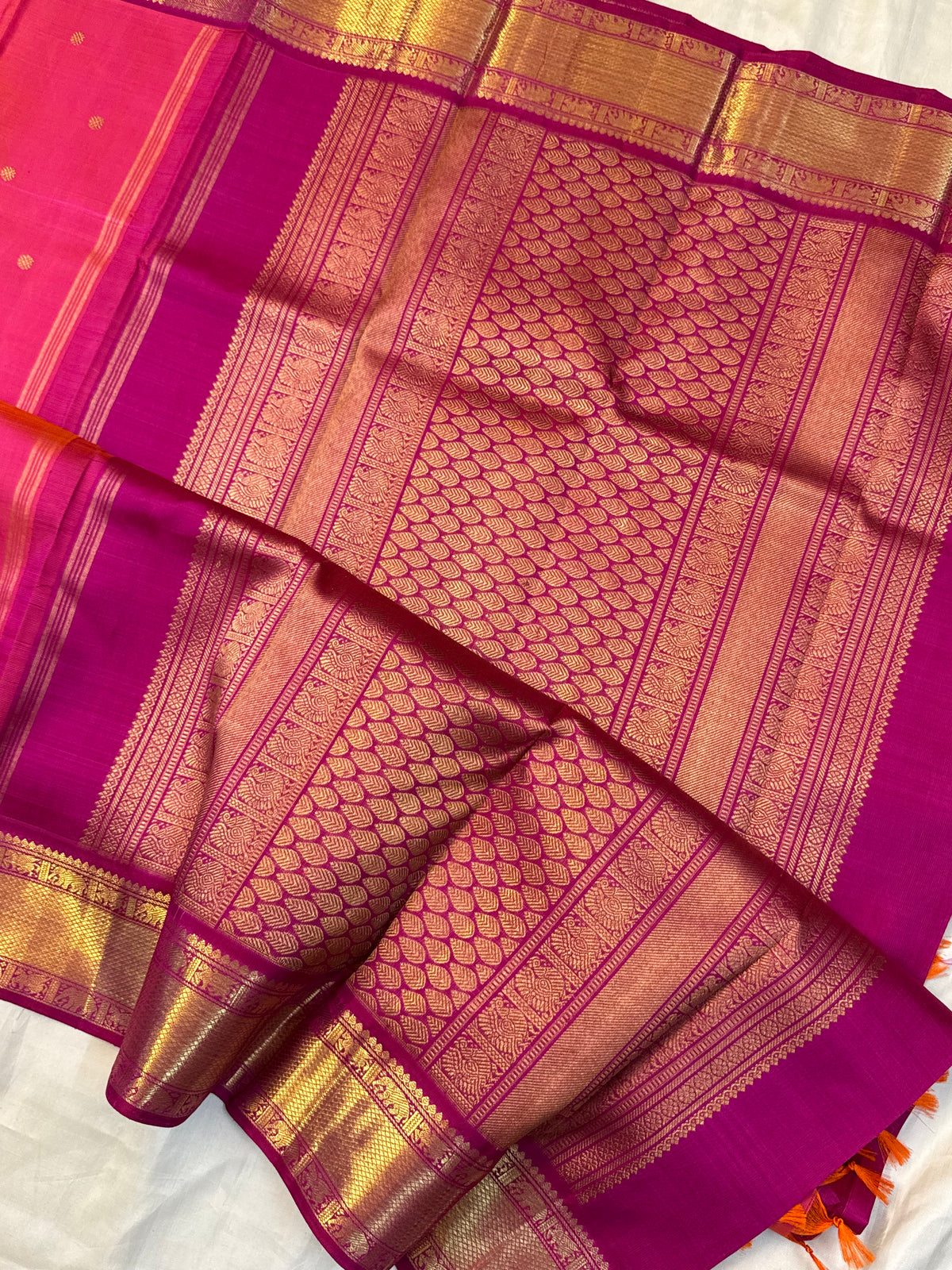Kanagambaram with pure Zari/kanjipuram silk saree clsa 3330