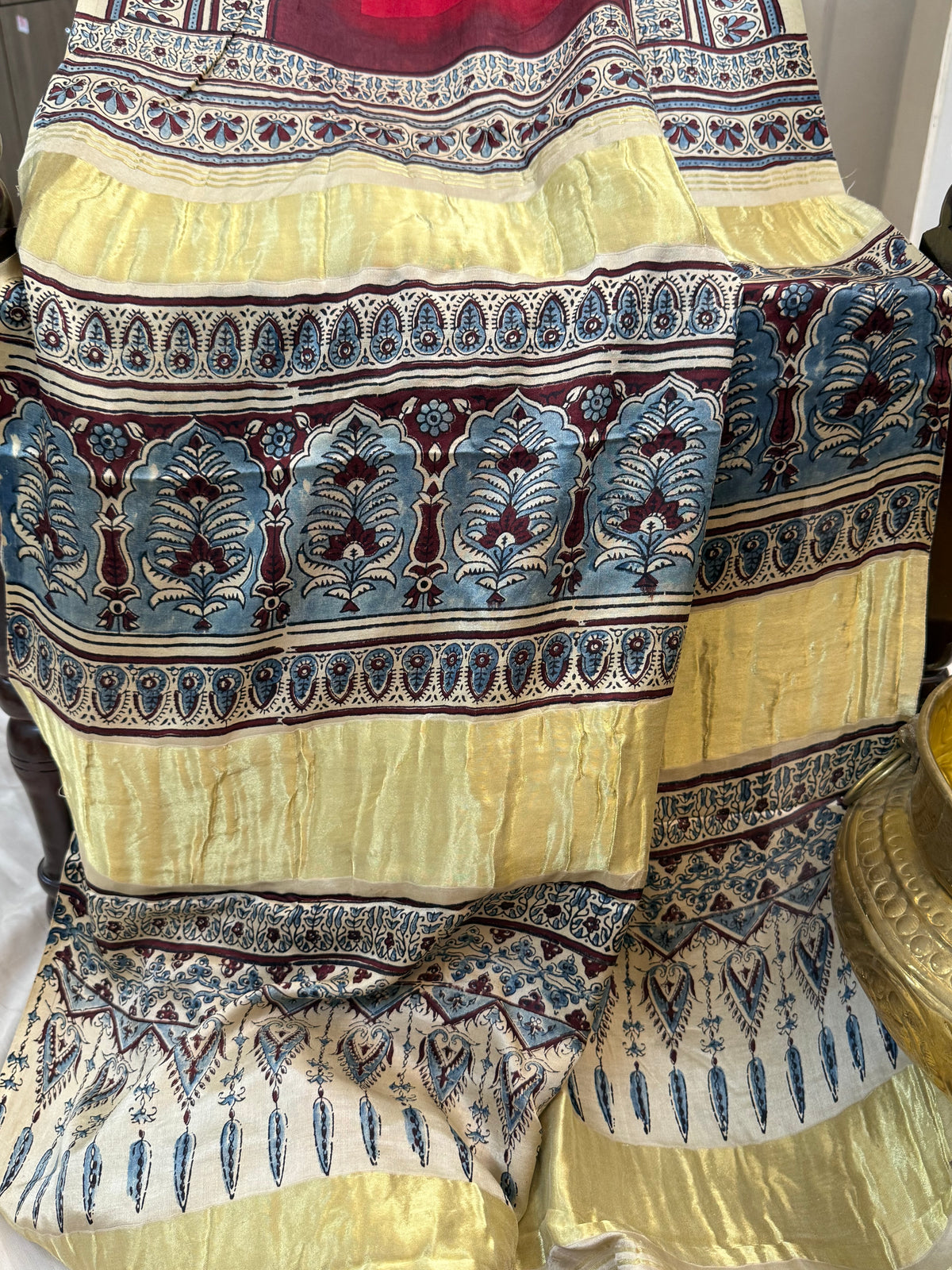 Bhandhini and ajrak prints / Gajji silk clsa 12668