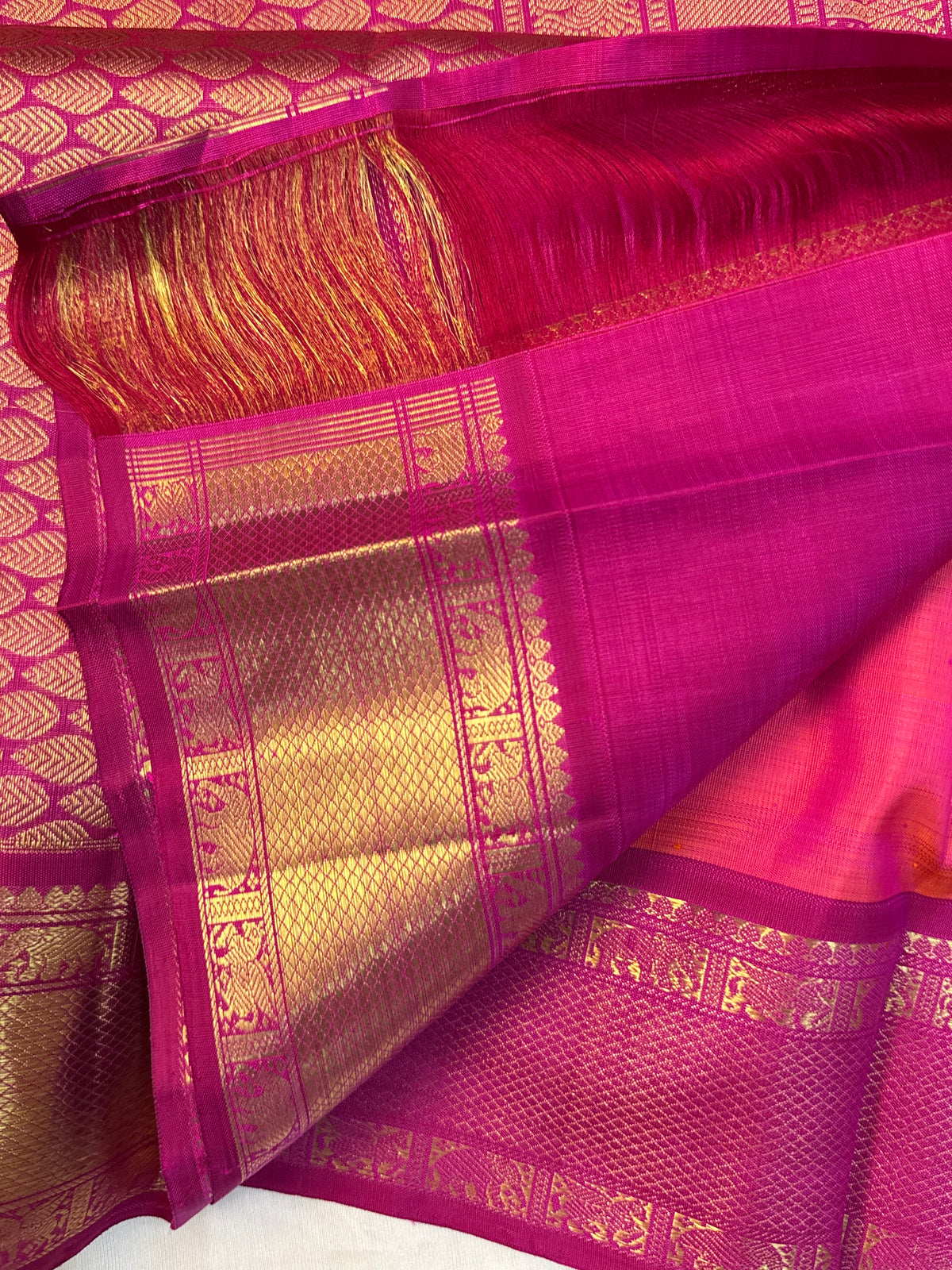 Kanagambaram with pure Zari/kanjipuram silk saree clsa 3330
