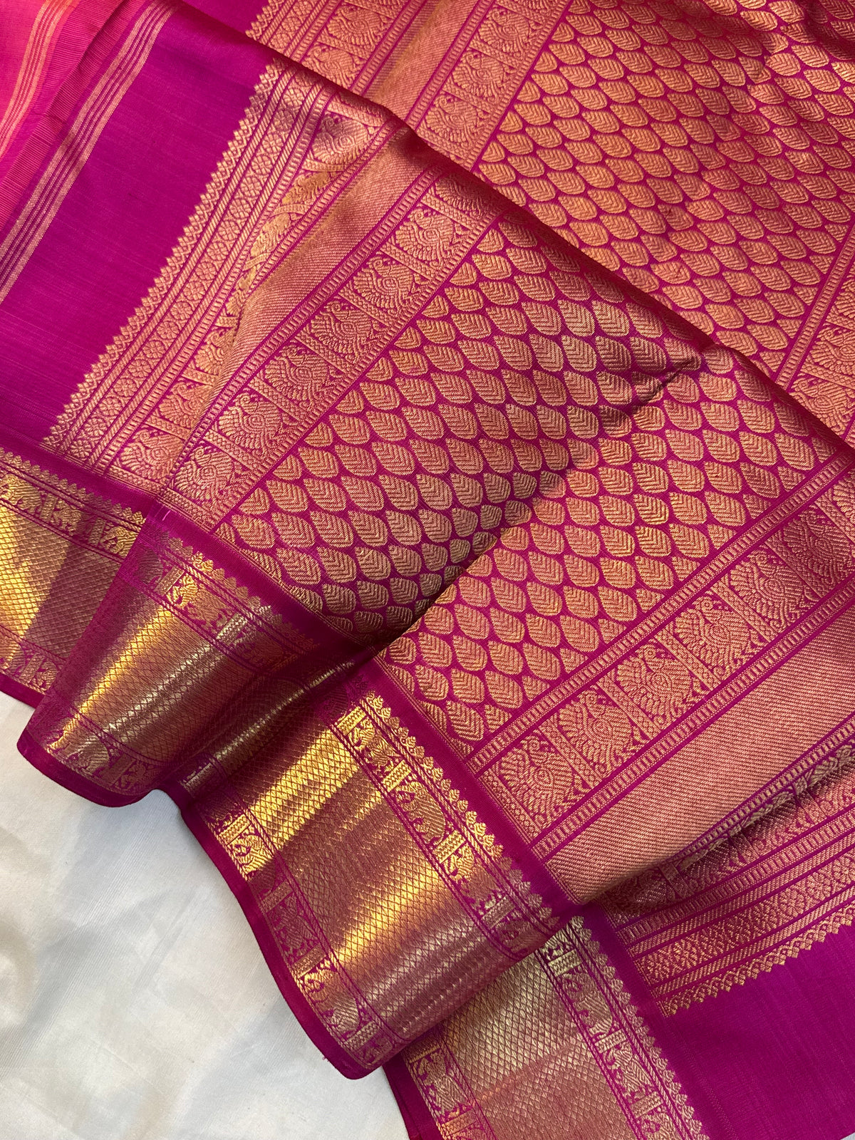 Kanagambaram with pure Zari/kanjipuram silk saree clsa 3330