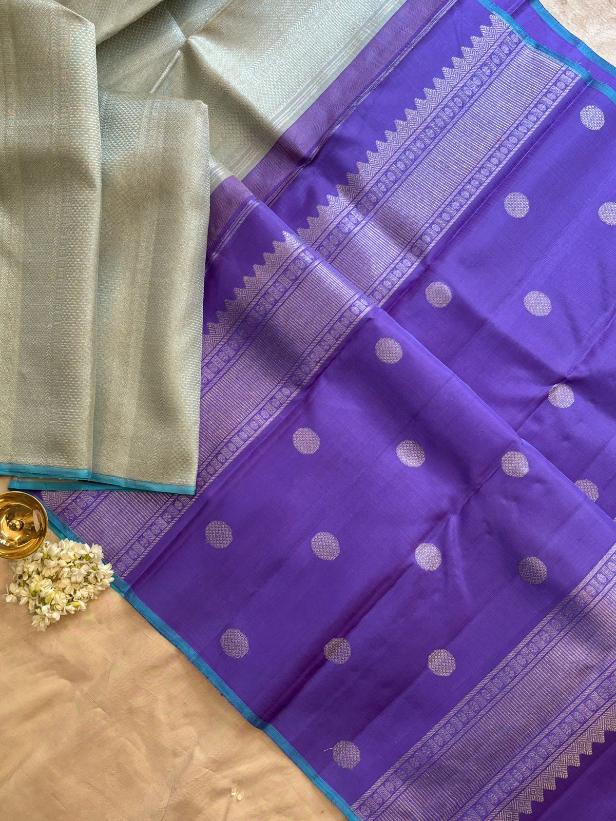 Partly pallu style/ kanjipuram silk