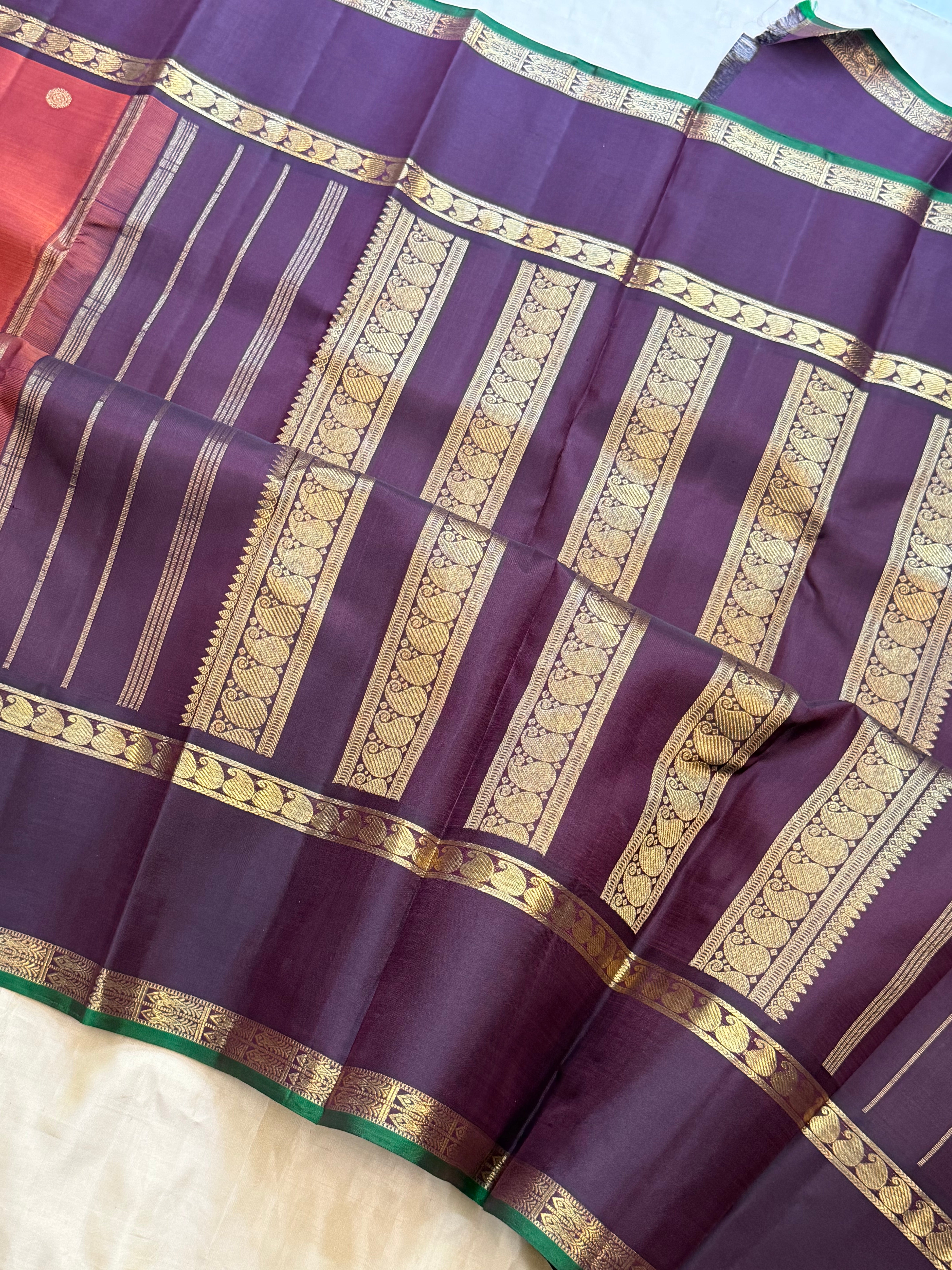 Permam : rust retta pet   / Kanjipuram silk CL7682