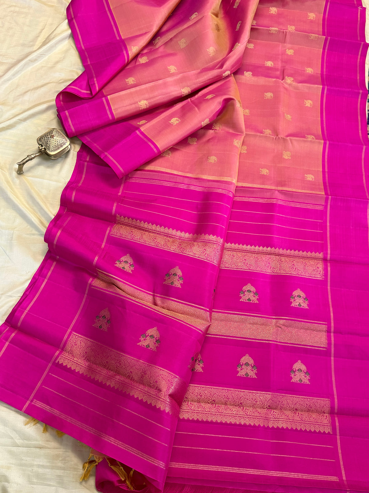 Simha pink pure Zari Kanjipuram