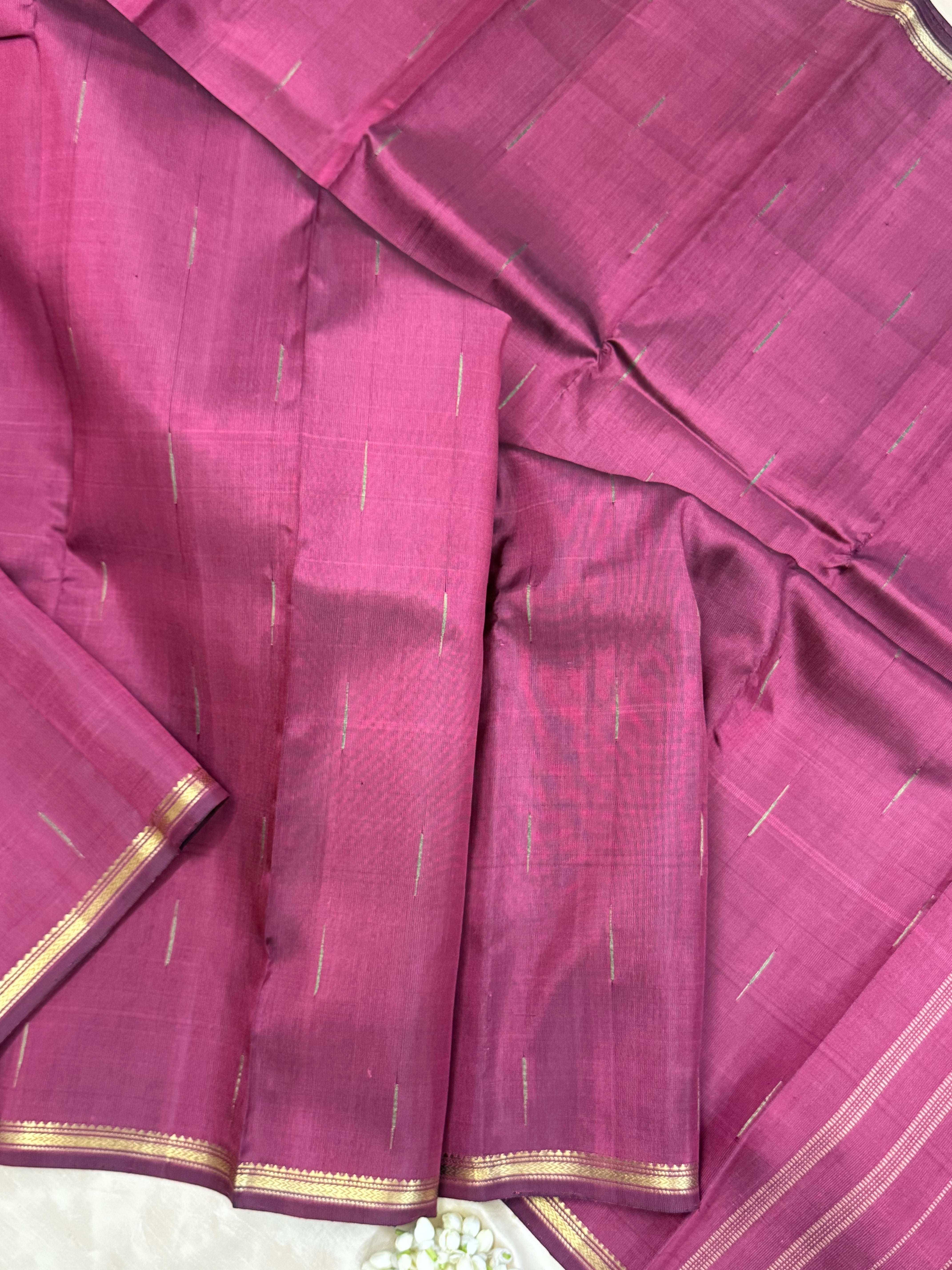 Araku malli moggu small border/ Kanjipuram silk