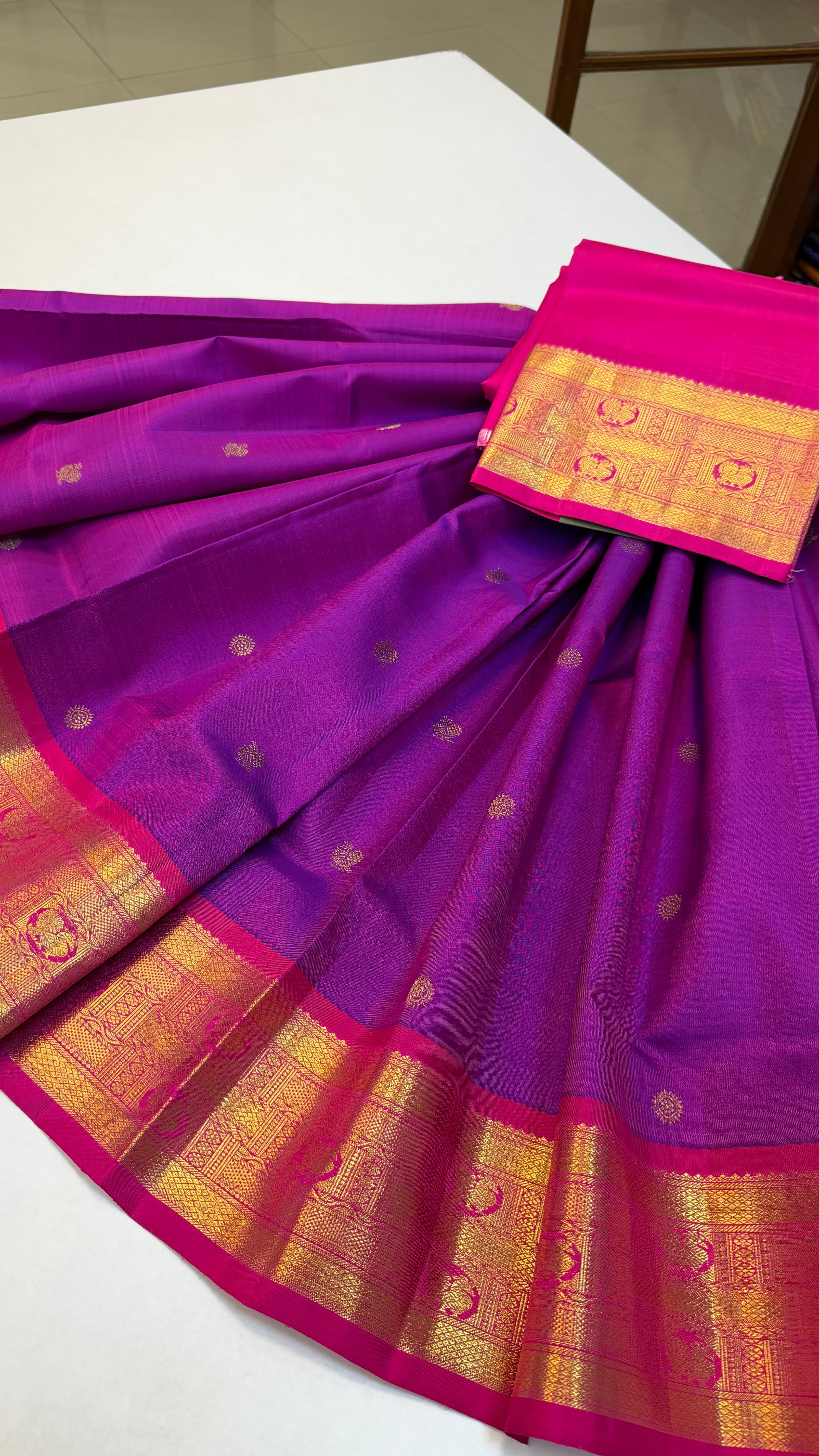 Traditional Paavadai  Purple pink  set 6 to 9 years