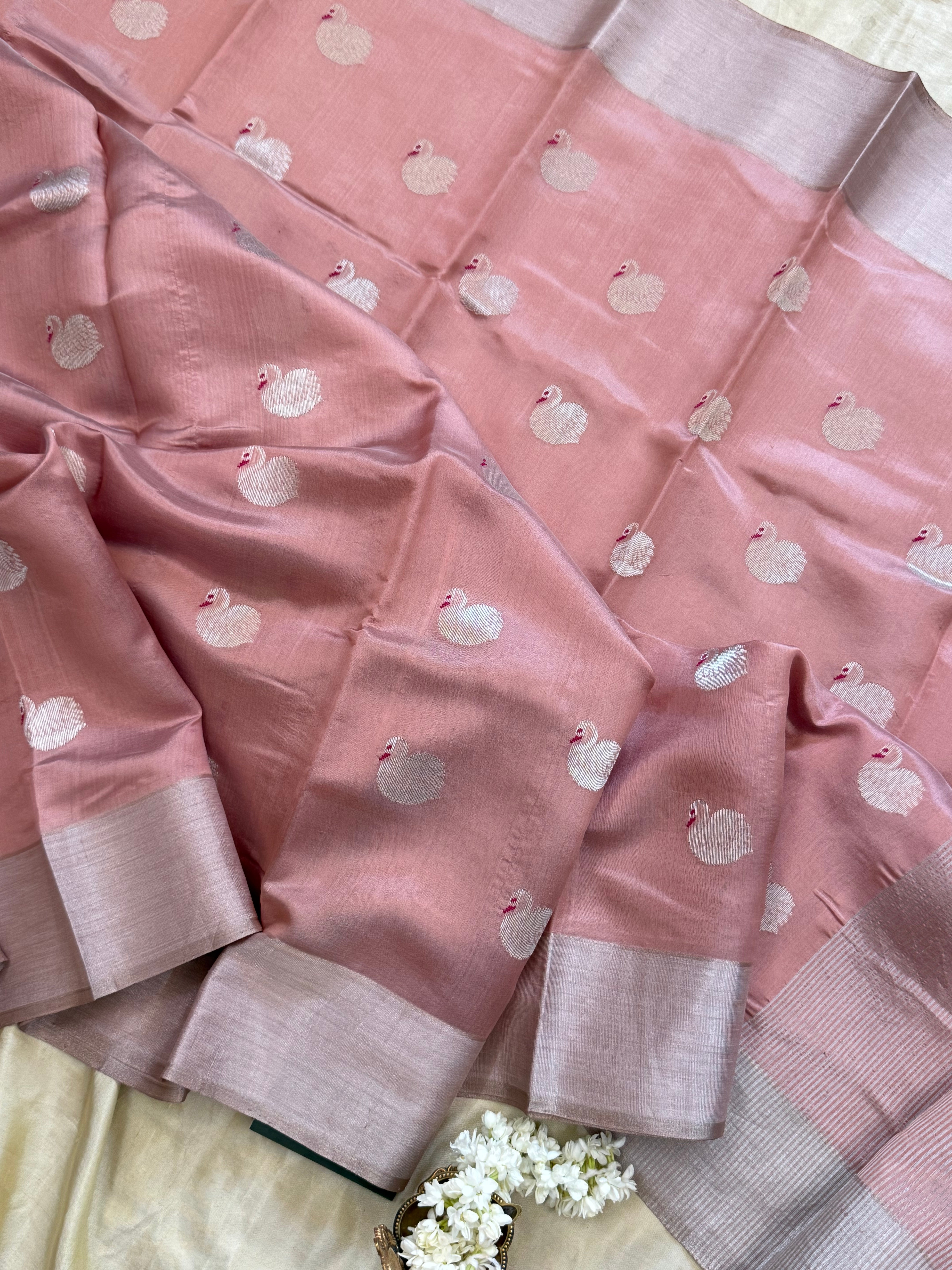 Onion pink swan butta / Chanderi silk / CLSA10874
