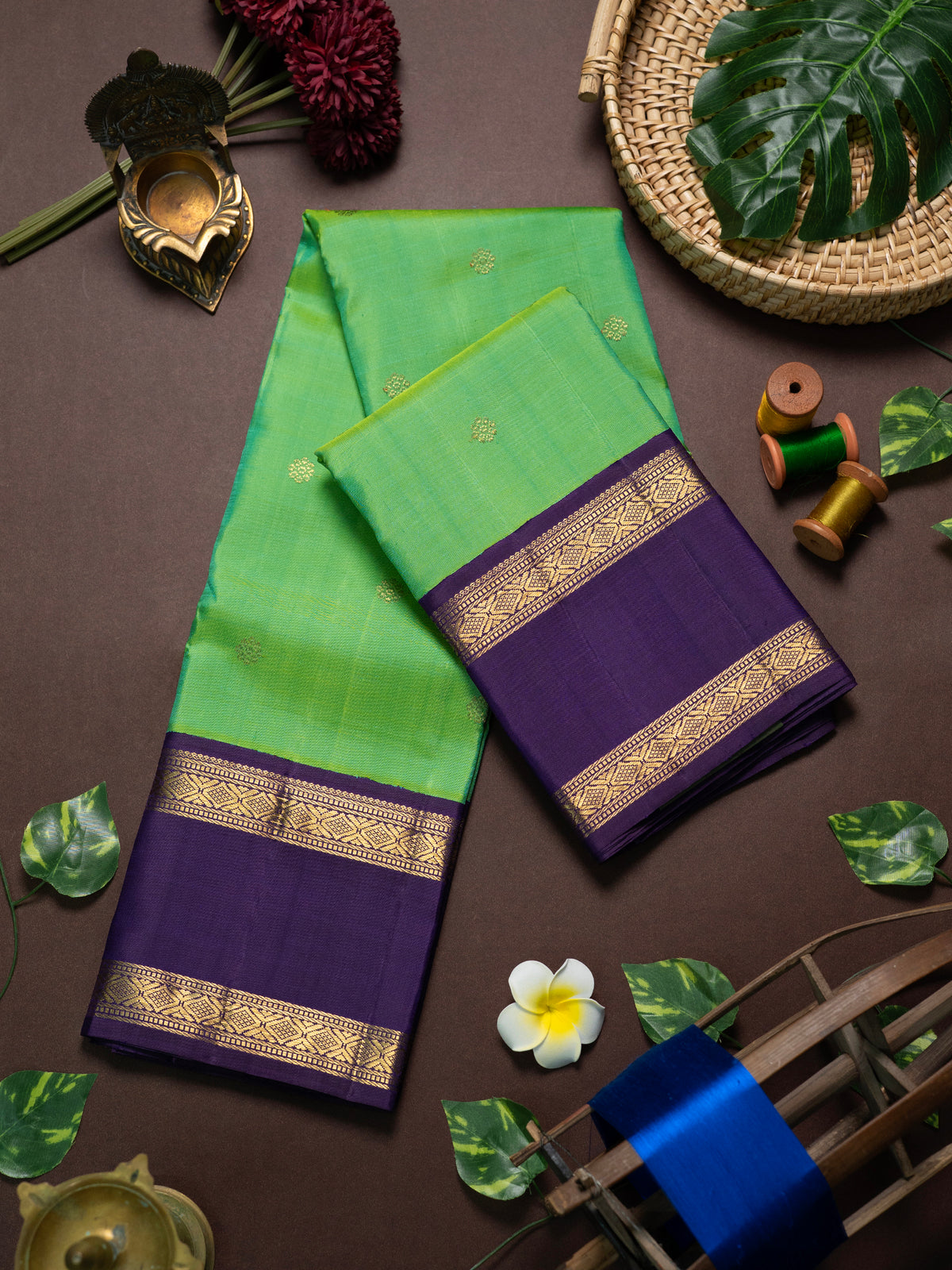 Vintage recreation  retta pet pure Zari Kanjipuram Silk Saree CLSA10130