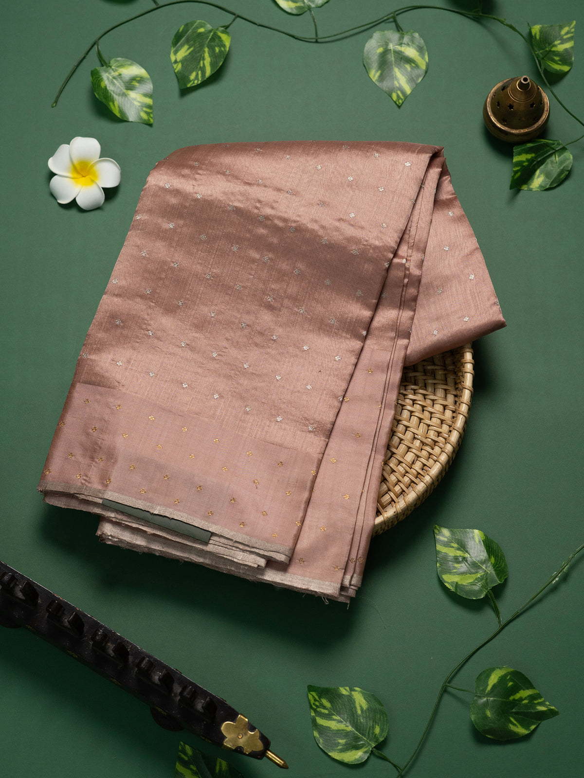 Blush pink evening and morning border/ Chanderi silk Saree CLSA10881