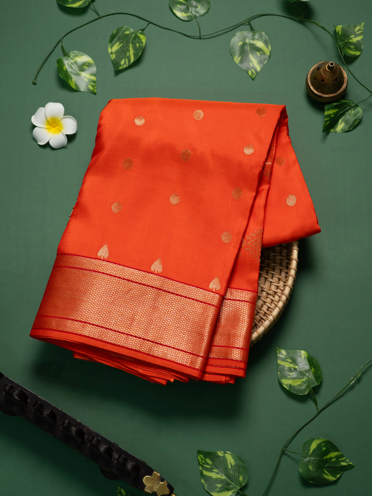 Master piece orange special pallu / Chanderi silk Saree CLSA10890