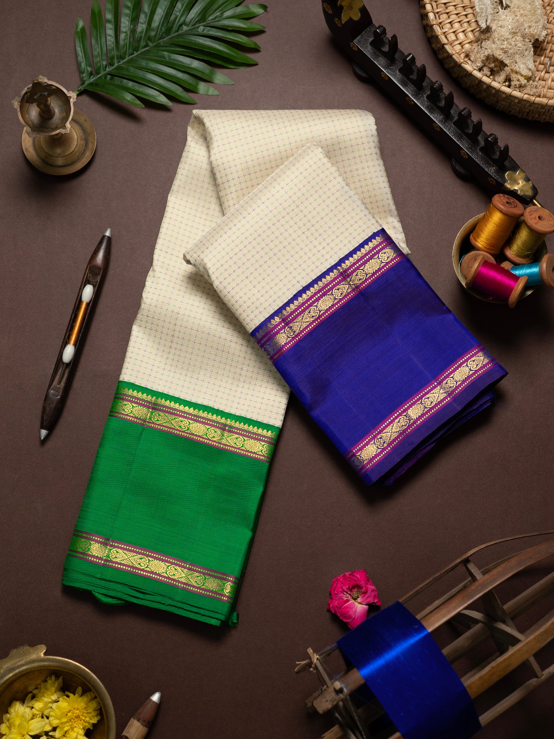 Plus Butta Ganga Jamuna Kanjipuram Silk Saree CLSA11074