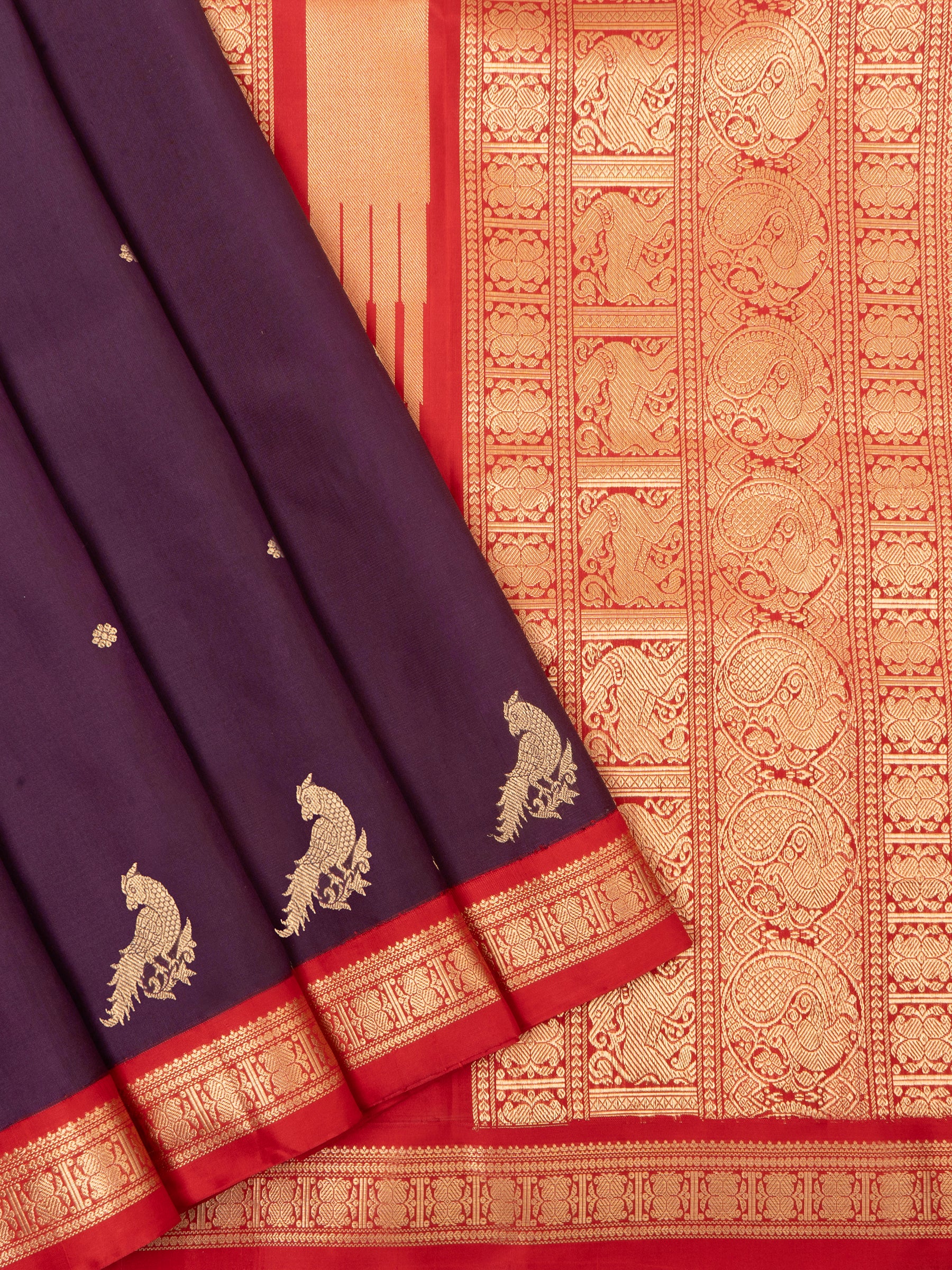 Deep navalpazham small border/special edition kanjipuram silk CLSA5816