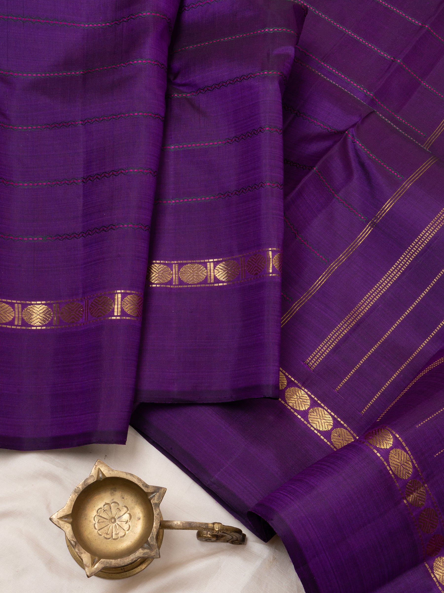 Deep purple veldhari/ Arani Silk Saree CLSA5711