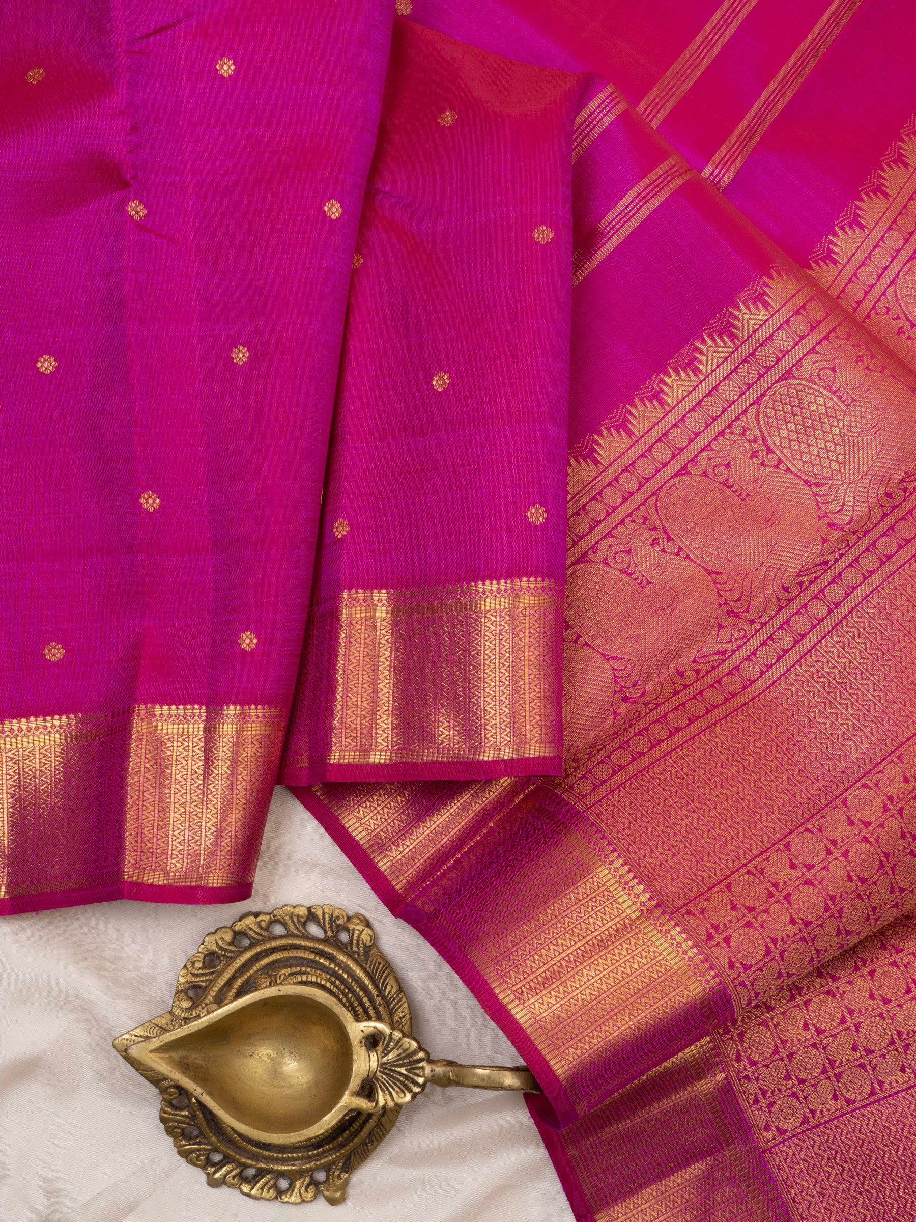 Pink geeti border/ Kanjivaram Silk Saree CLSA6103