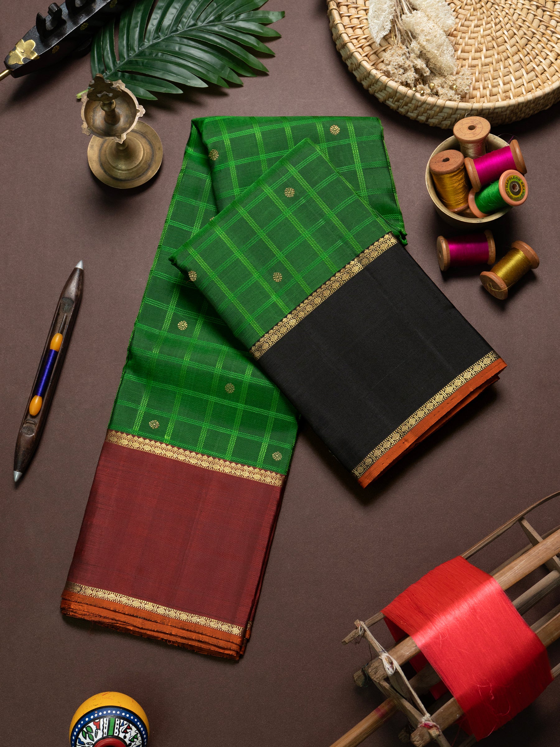 Ganga Jamuna pure Kanjipuram Silk Saree CLSA6322