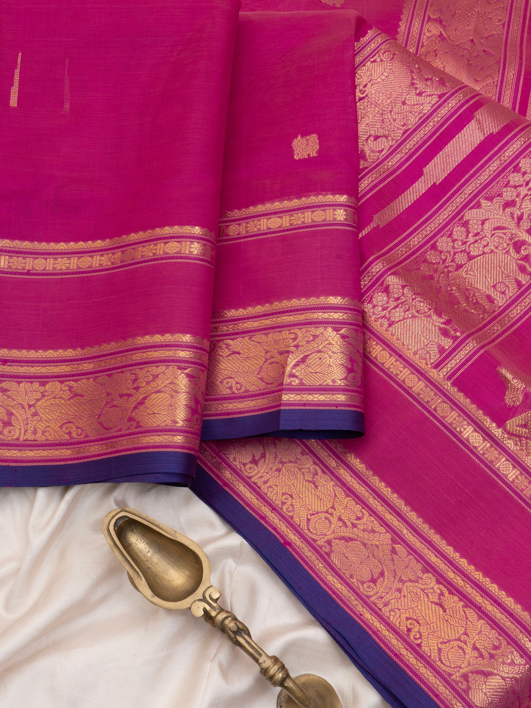 Pink unique pallu/ Silk Cotton Saree CLSA6617