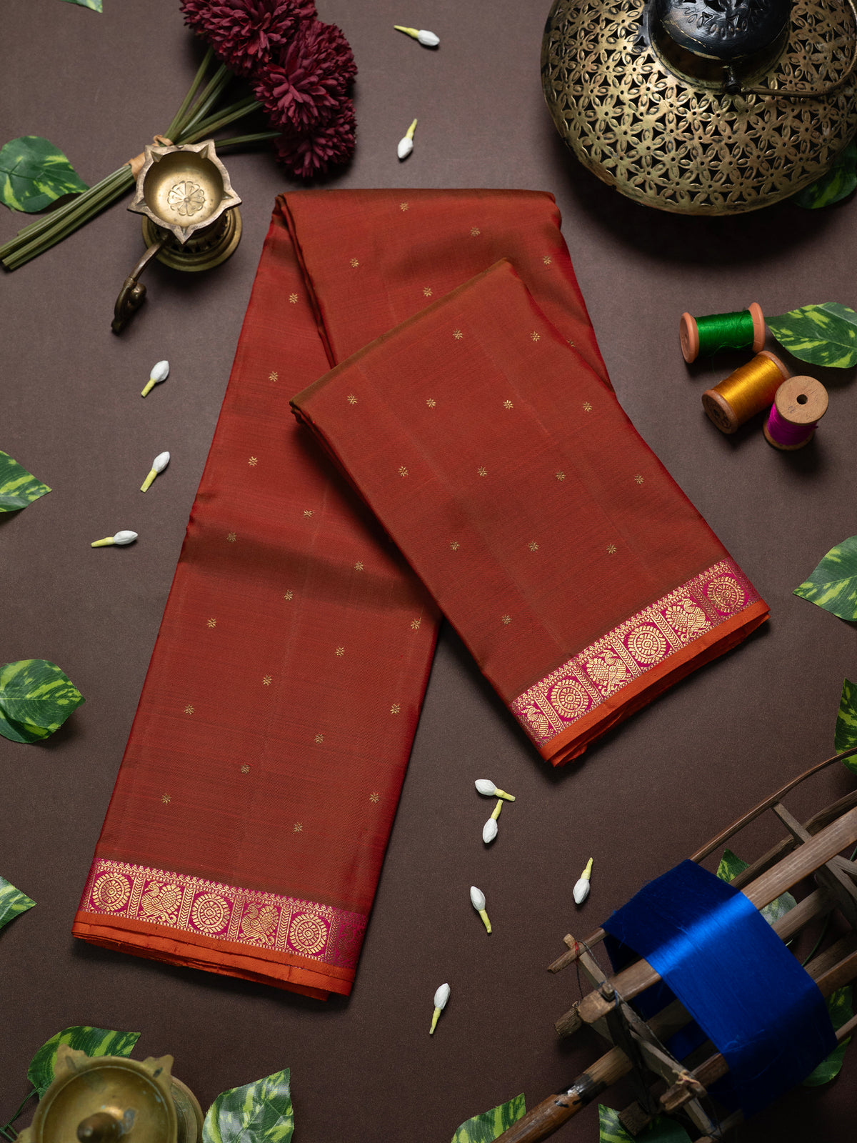 Manthulir small pet pure Kanjipuram Silk Saree CLSA7603