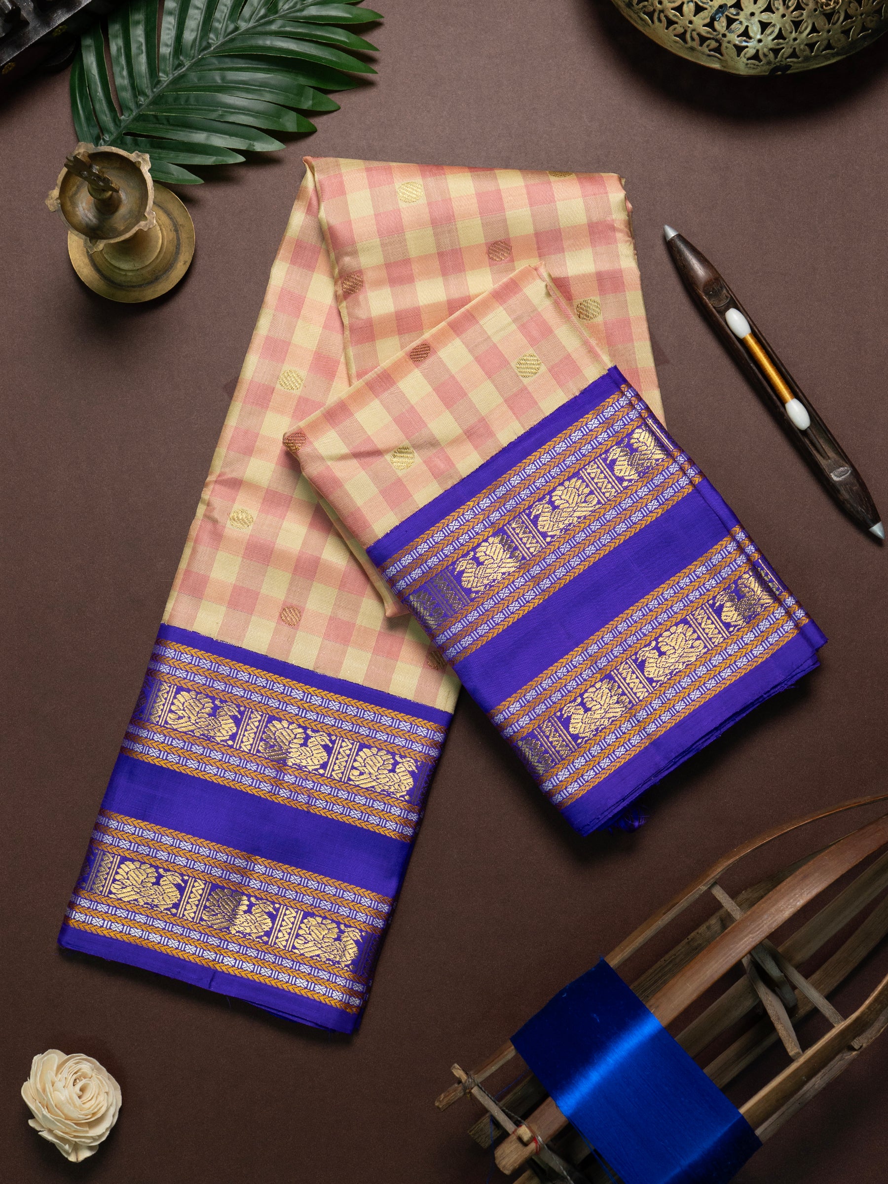 Master weaver Kattam Korvai/ Kanjipuram Saree CLSA8311