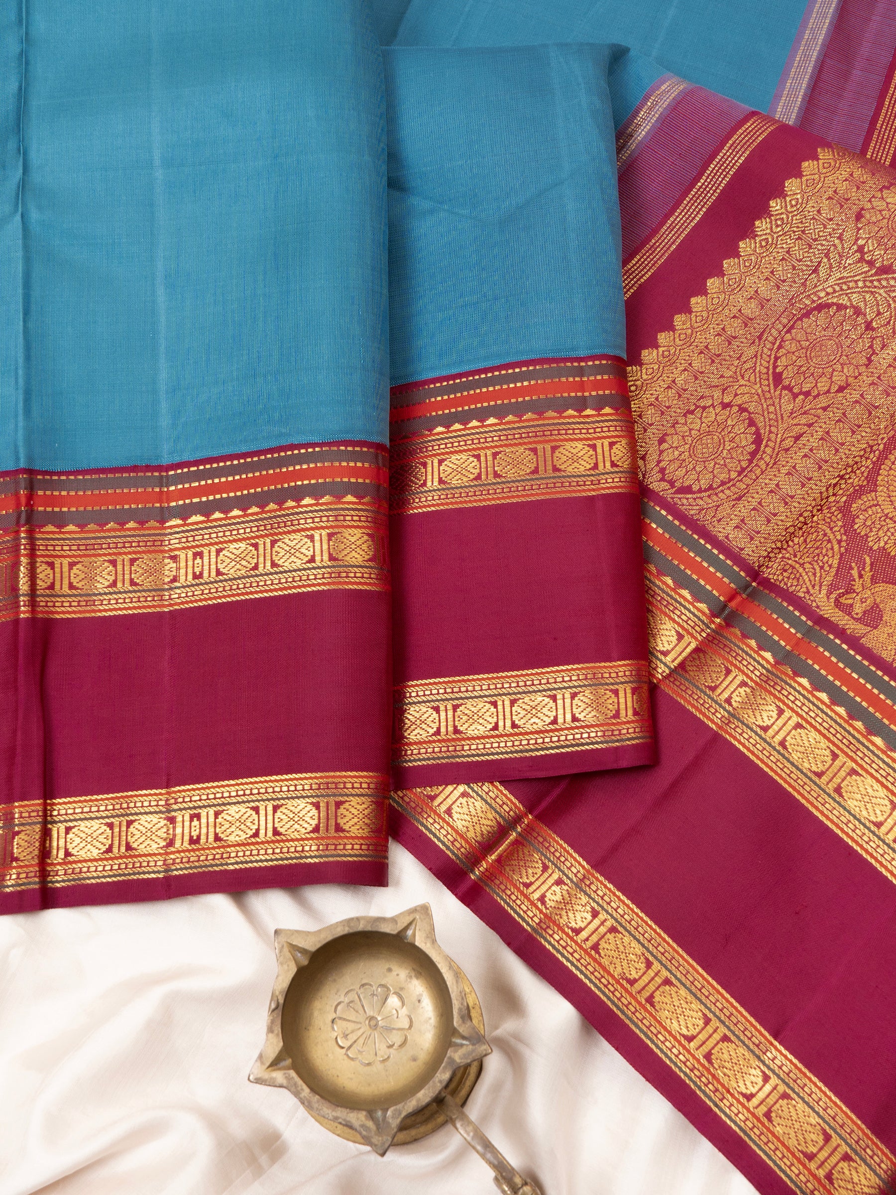 Teal Korvai / Arani Silk Saree CLSA8322
