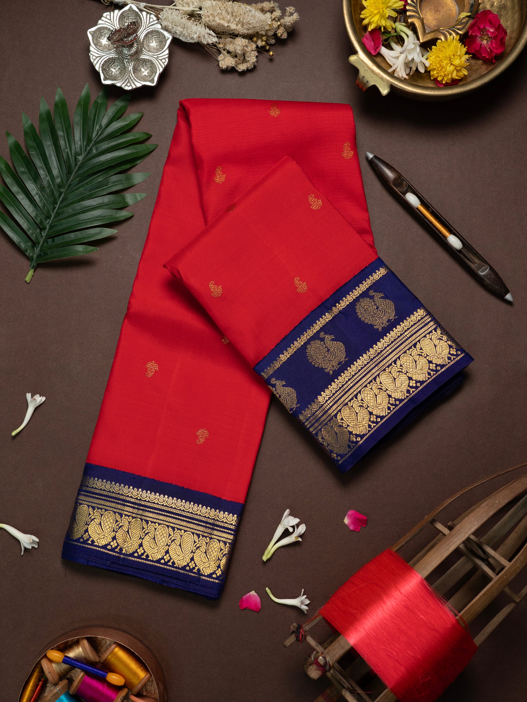 Red Korvai / Kanjipuram Silk Saree CLSA8990