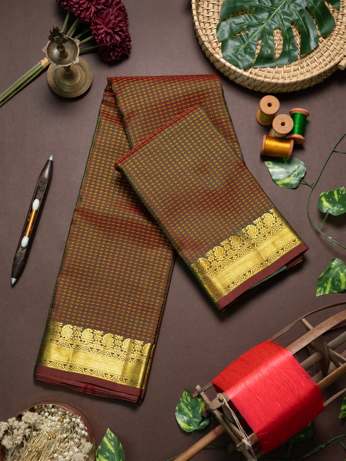 Plus Butta 2g Zari Kanjipuram Silk Saree CLSA9128