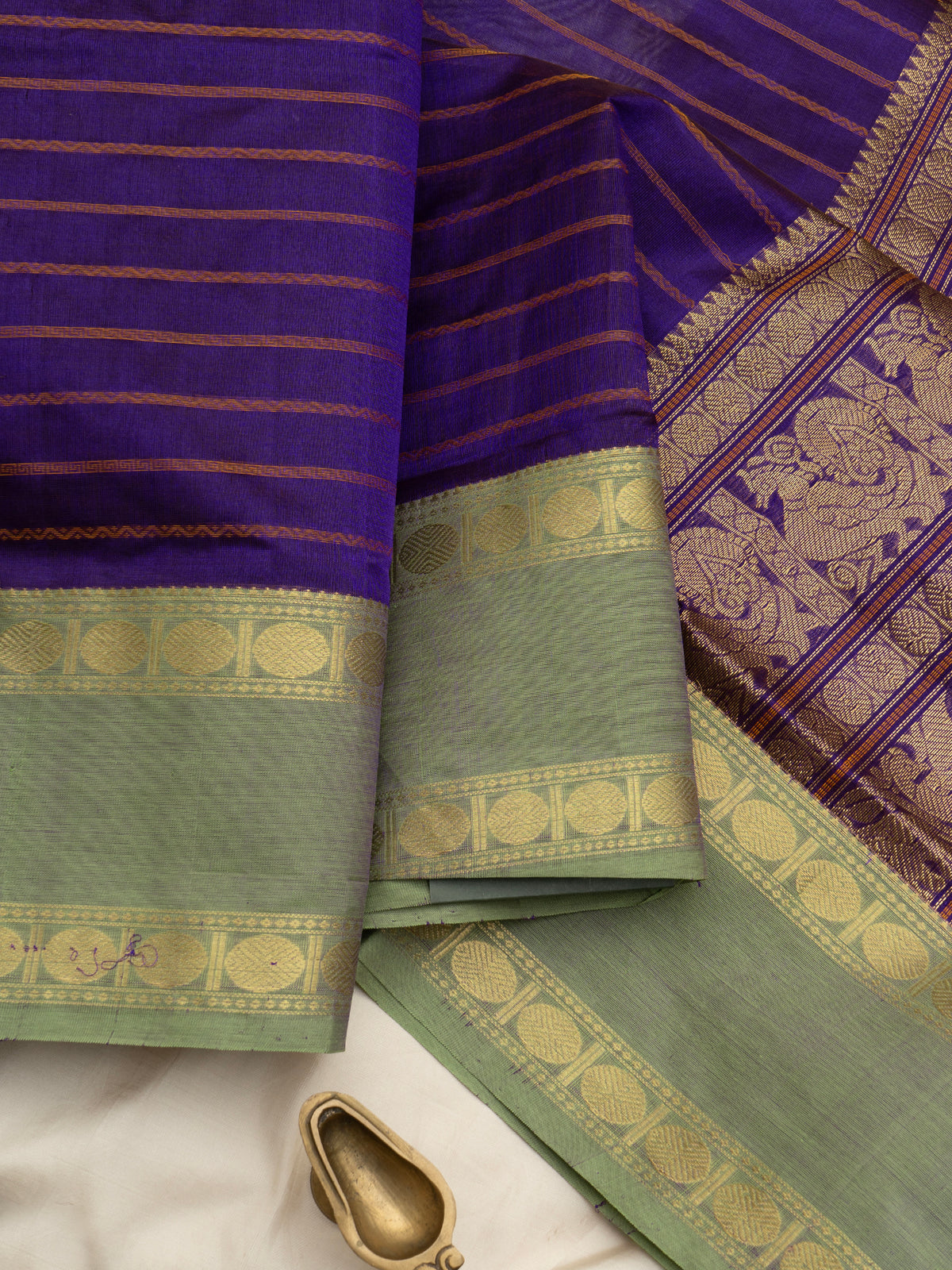 Purple veldhari /Silk Cotton Saree CLSA9523