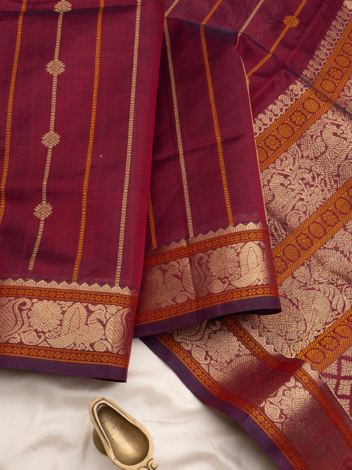 Araku veldari style stripes / Silk Cotton Saree CLSA9536