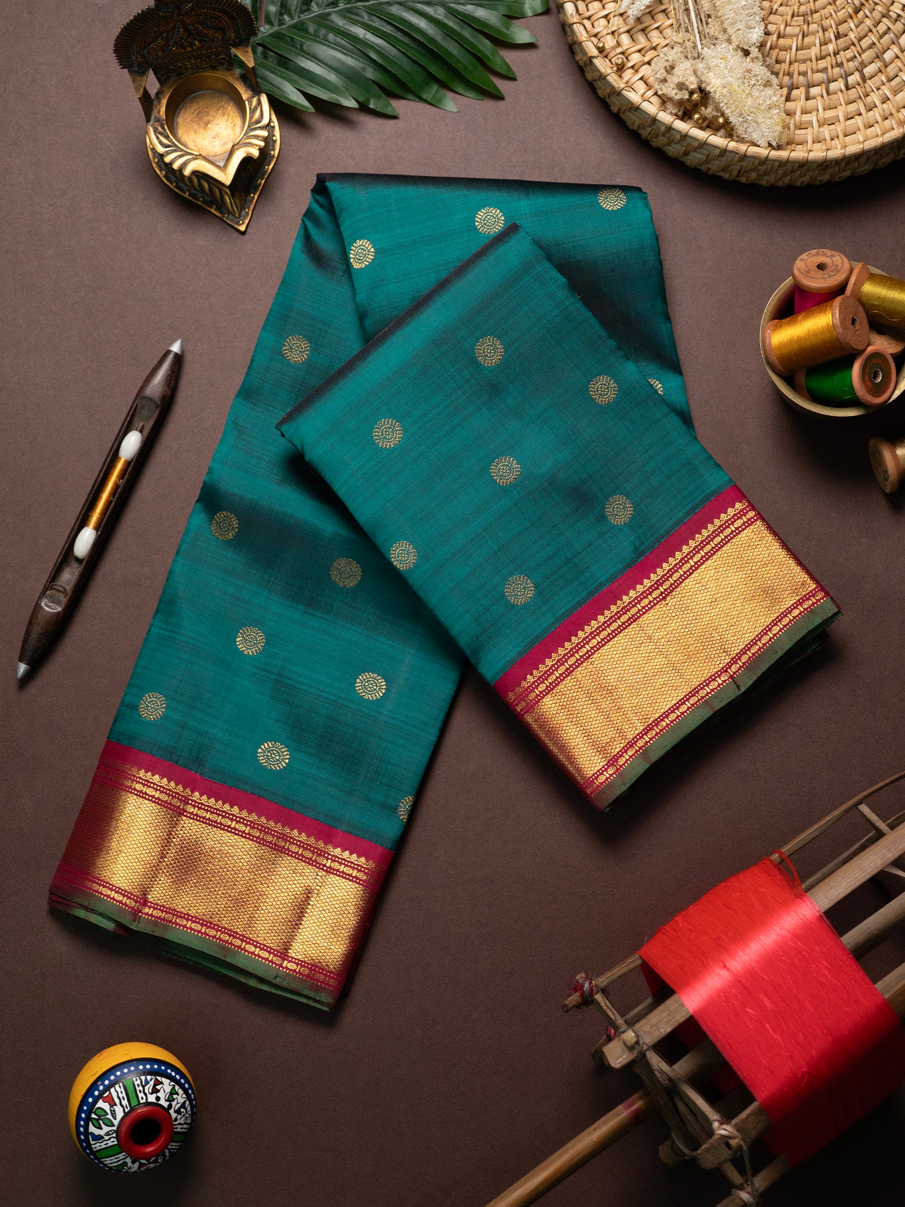 Double Palla Korvai / Kanjipuram Silk Saree CLSA9910