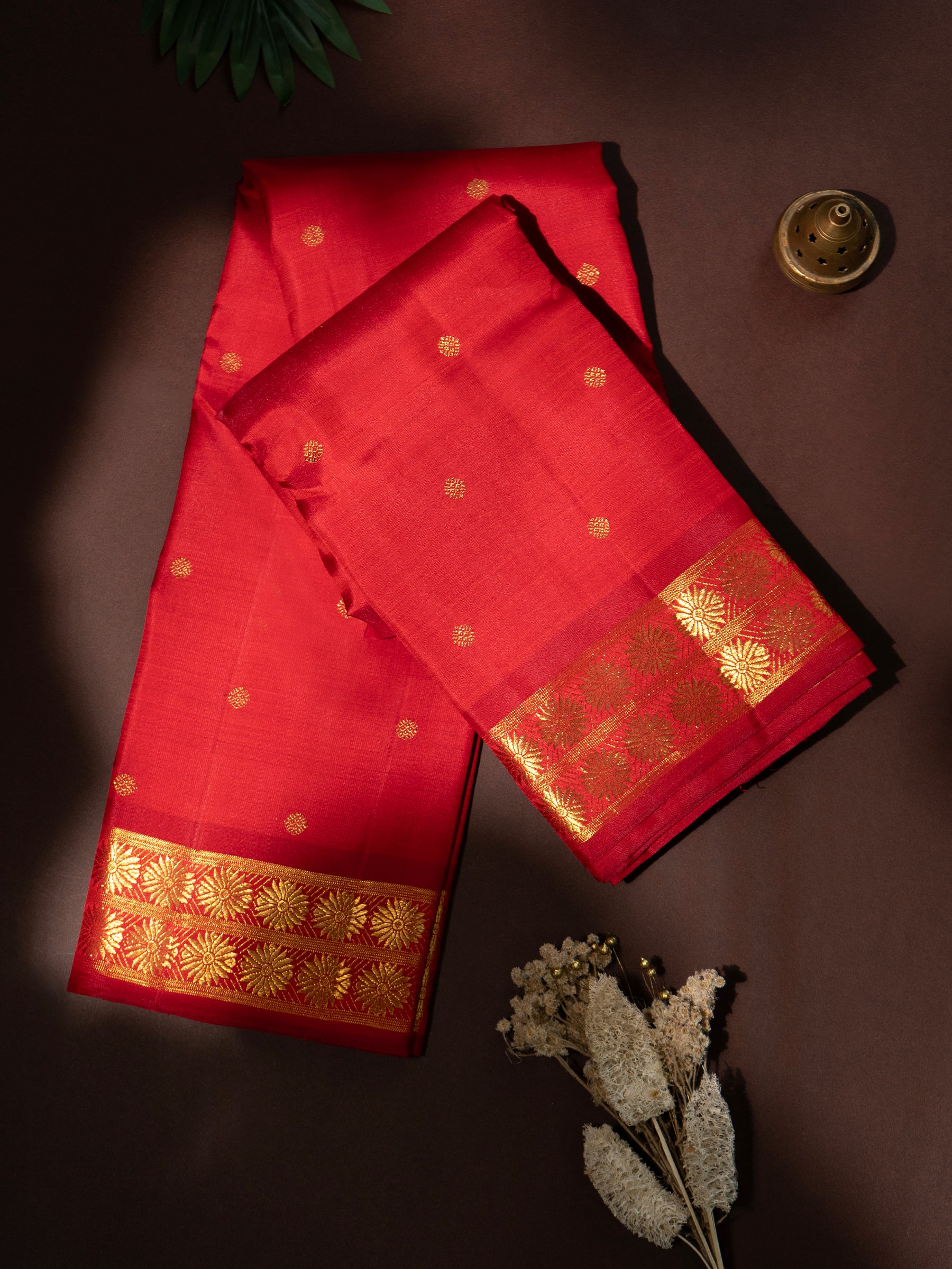 Vintage Kamalam border Kanjipuram silk Saree CLSA7738