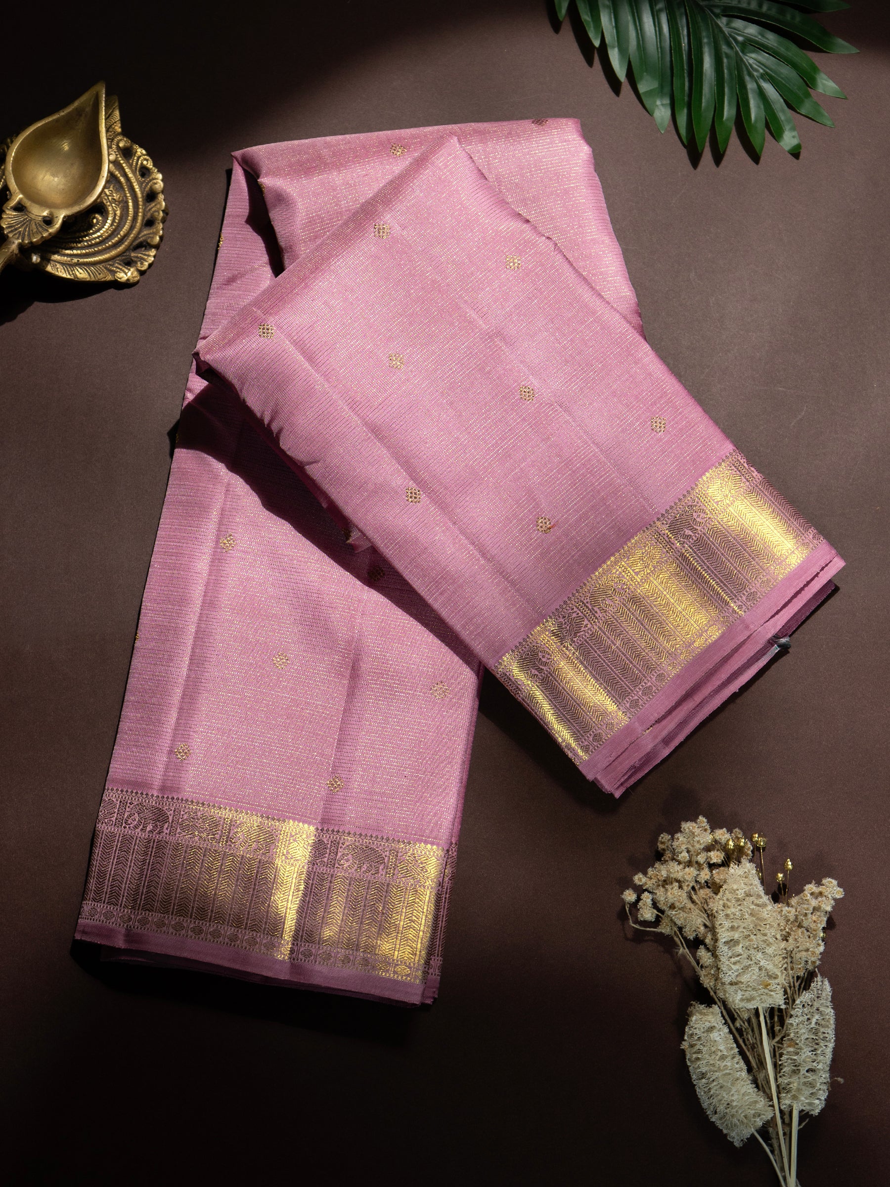 Blush pink Vairaoosi / Kanjipuram Silk Saree CLSA8249