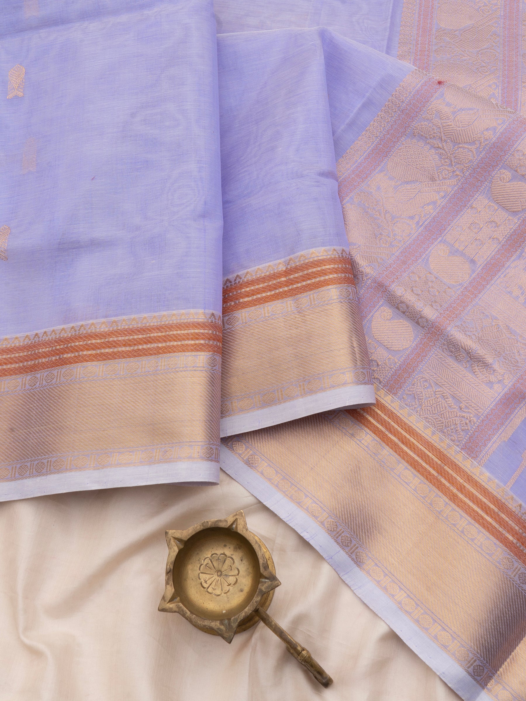 Paste lavender/ Silk Cotton Saree CLSA7246