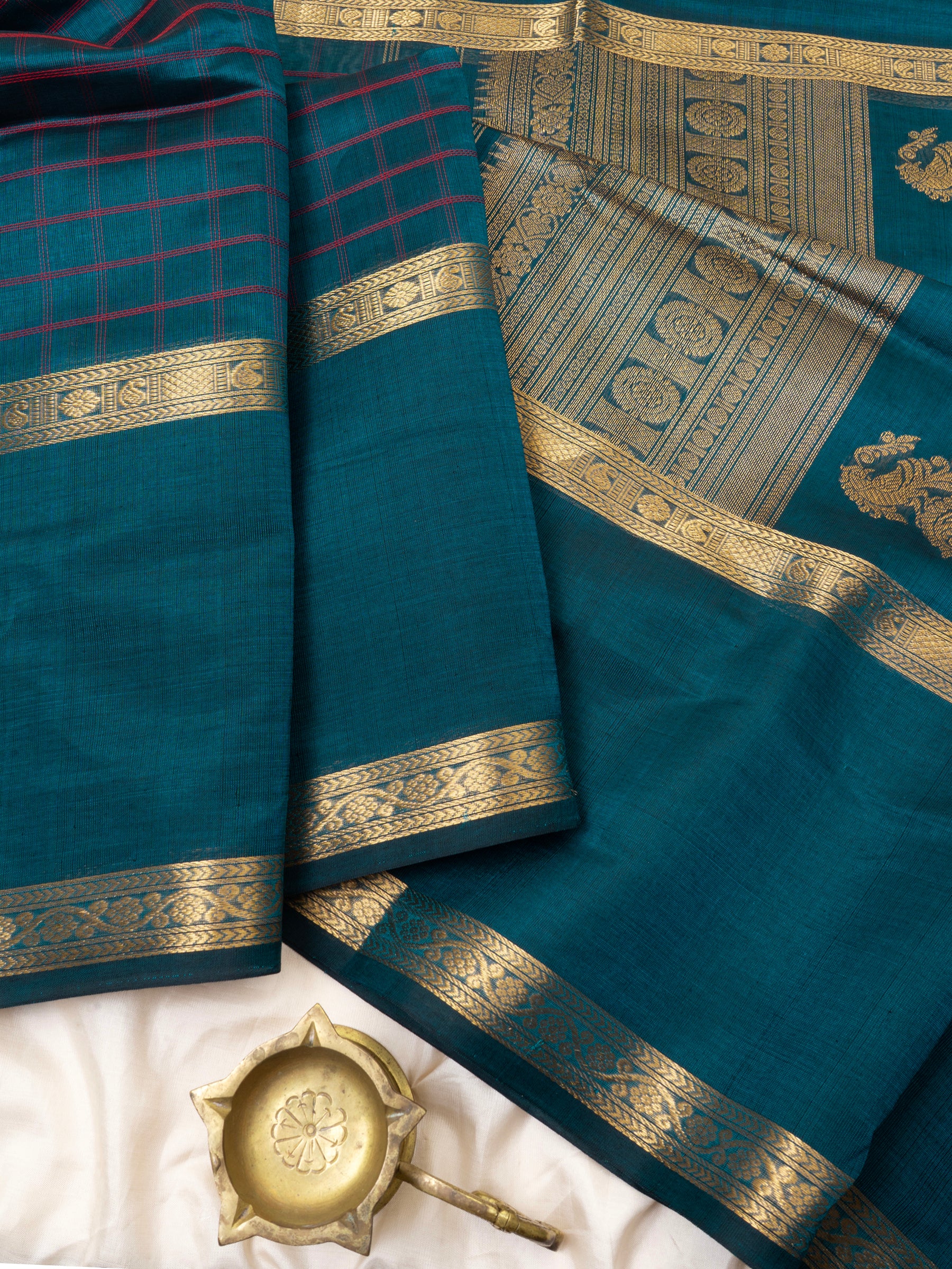 Rama green kattam / Silk Cotton Saree CLSA5210