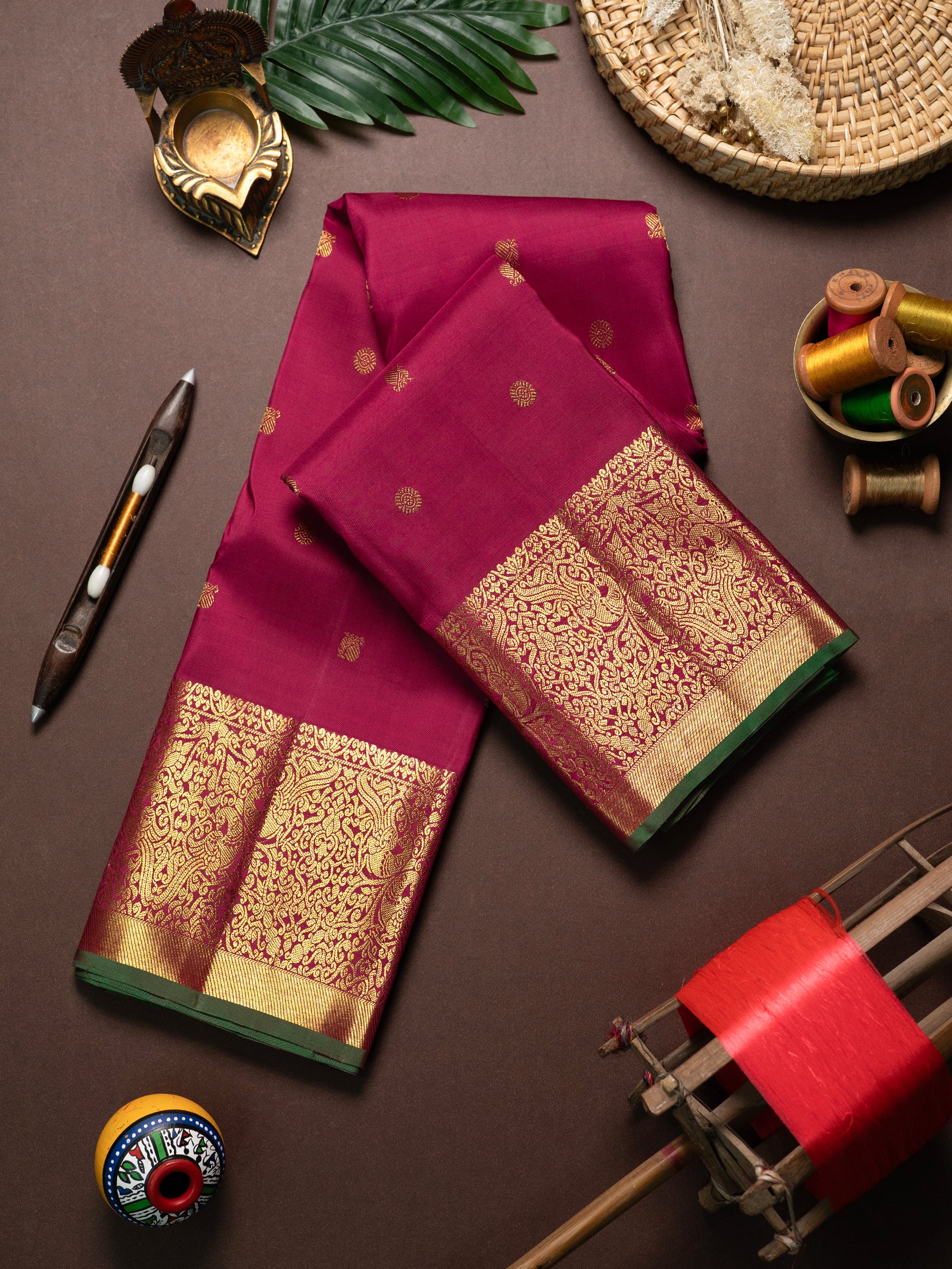 Kalyana Araku with getti border / Kanjipuram Silk Saree CLSA9992