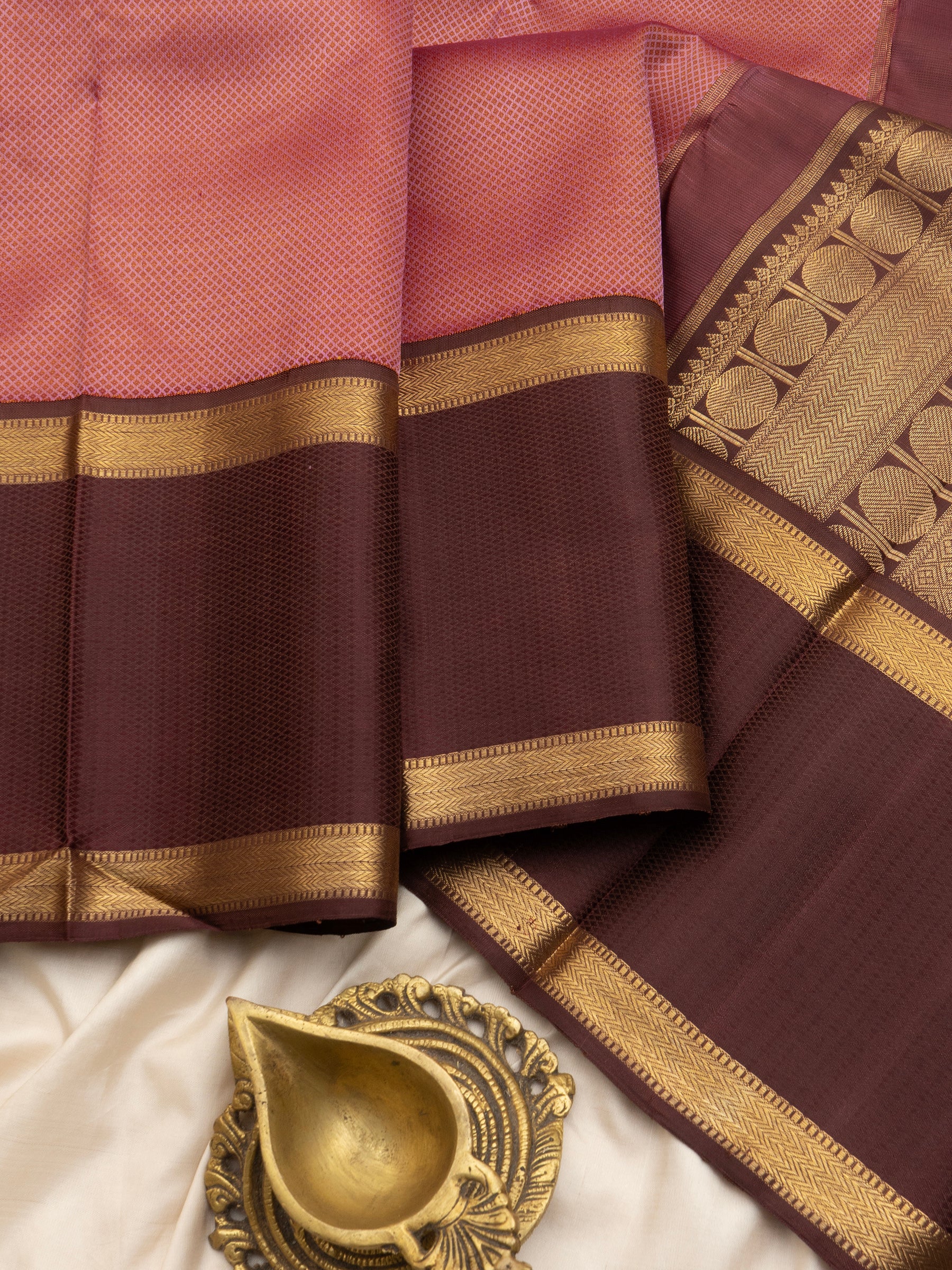 Geva color Korvai Thread work Kanjipuram Silk Saree CLSA441