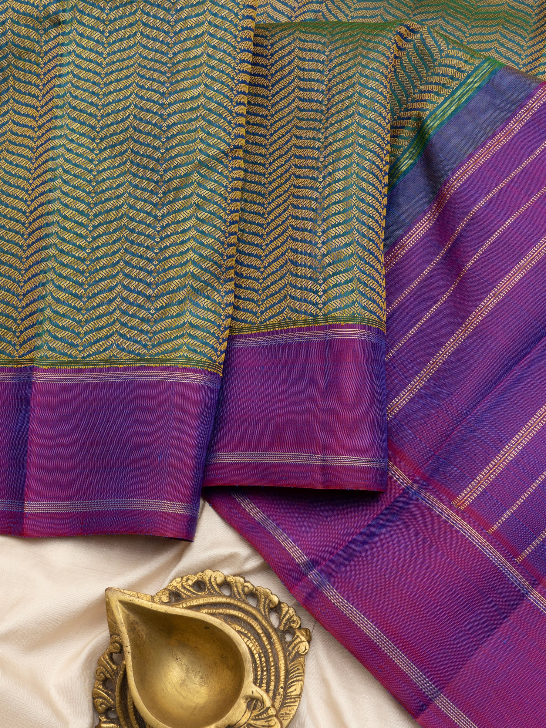 Thread work Kanjipuram Silk Saree CLSA6750