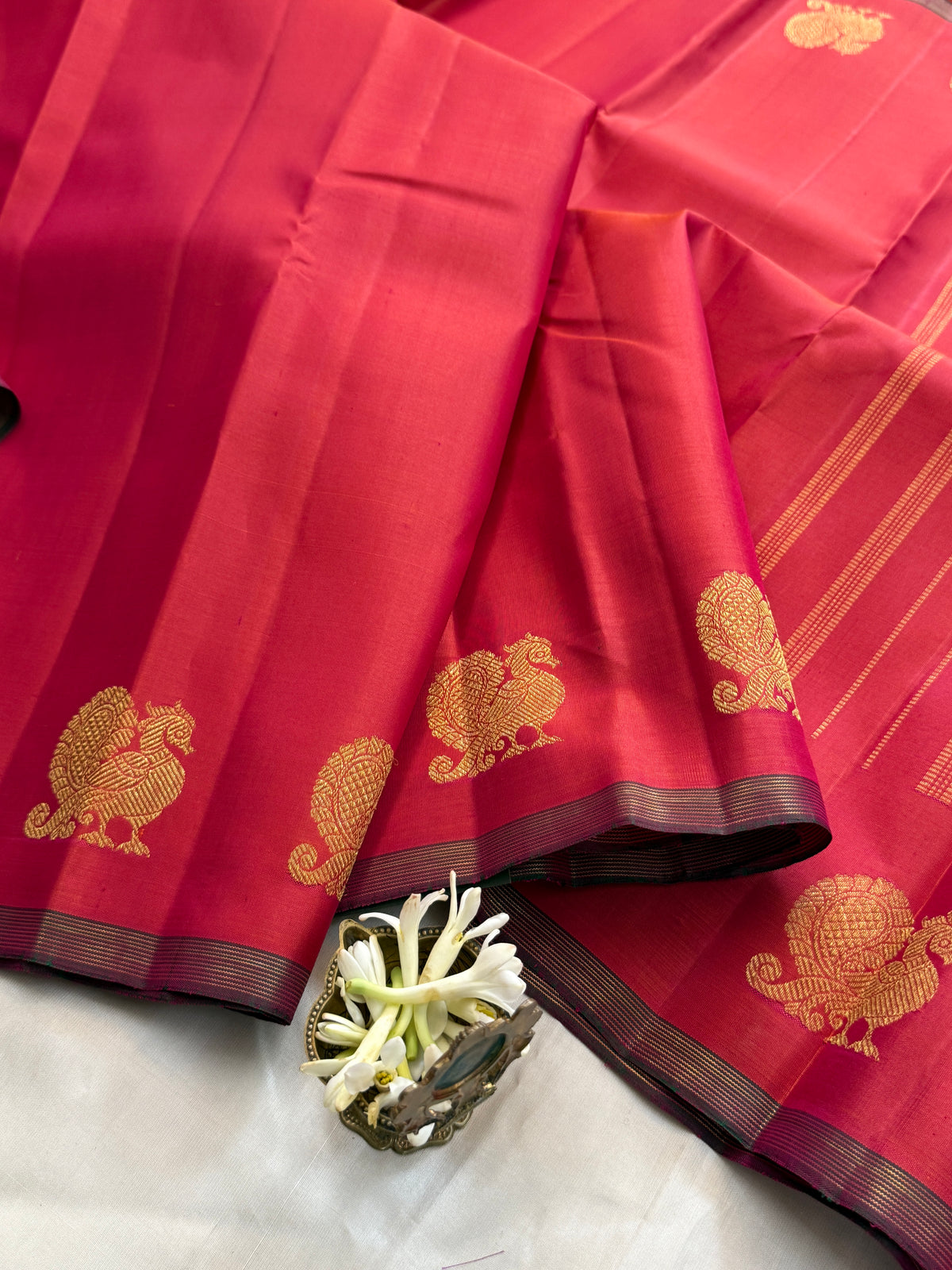 Kanagambaram border Annam Butta Kanjipuram silk /CLSA11591