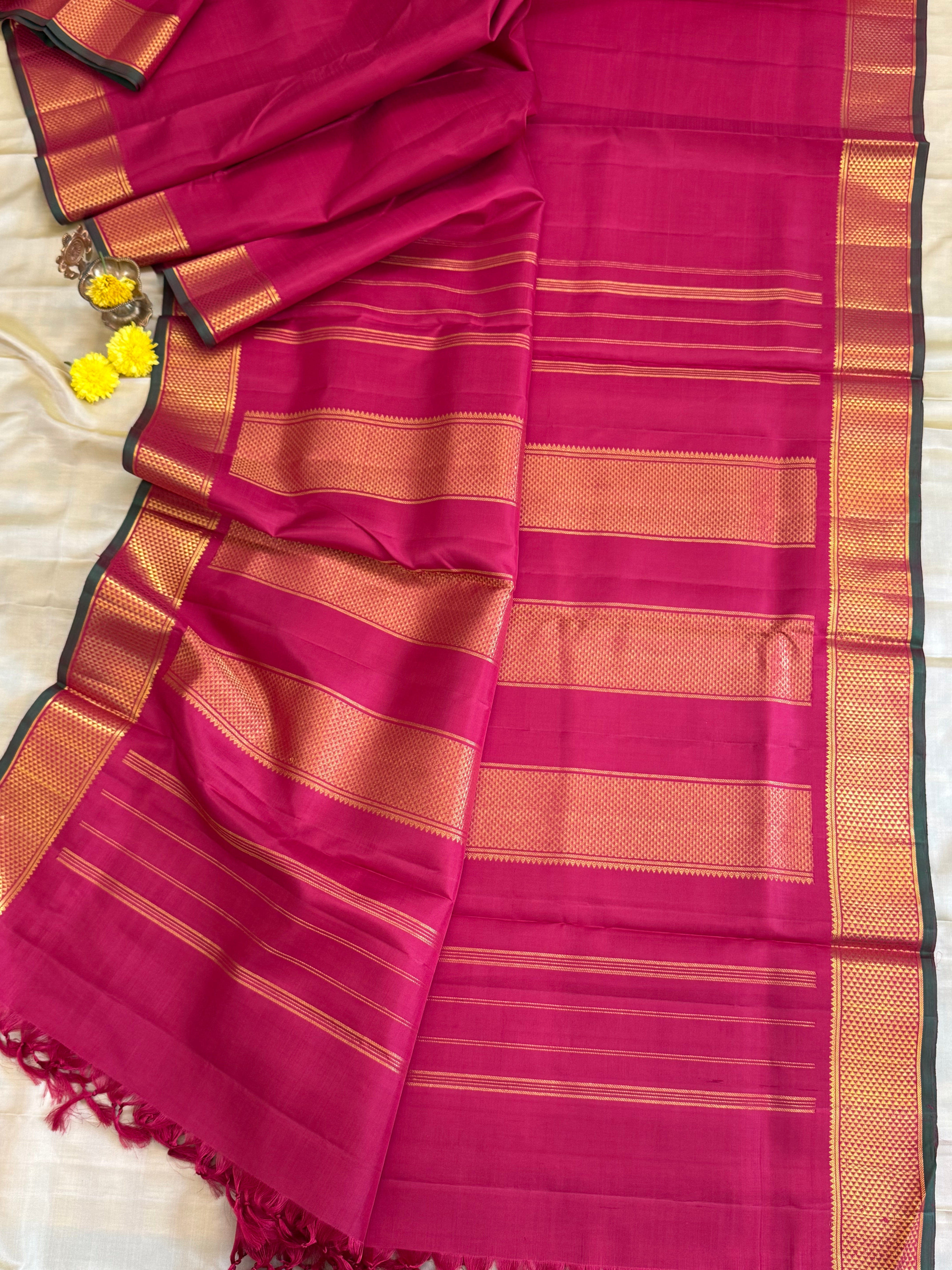 10 YARDS GETTI BORDER / KANJIPURAM SILK SAREE CLSA 8996