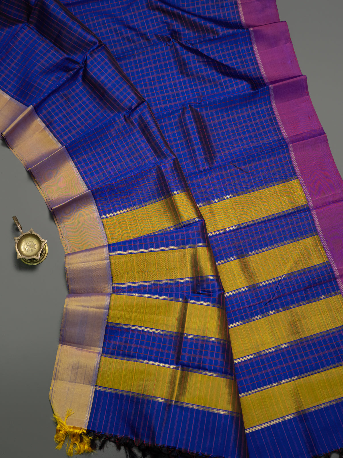 Chettinad kattam ganga Jamuna Kanjipuram Silk Saree CLSA10339