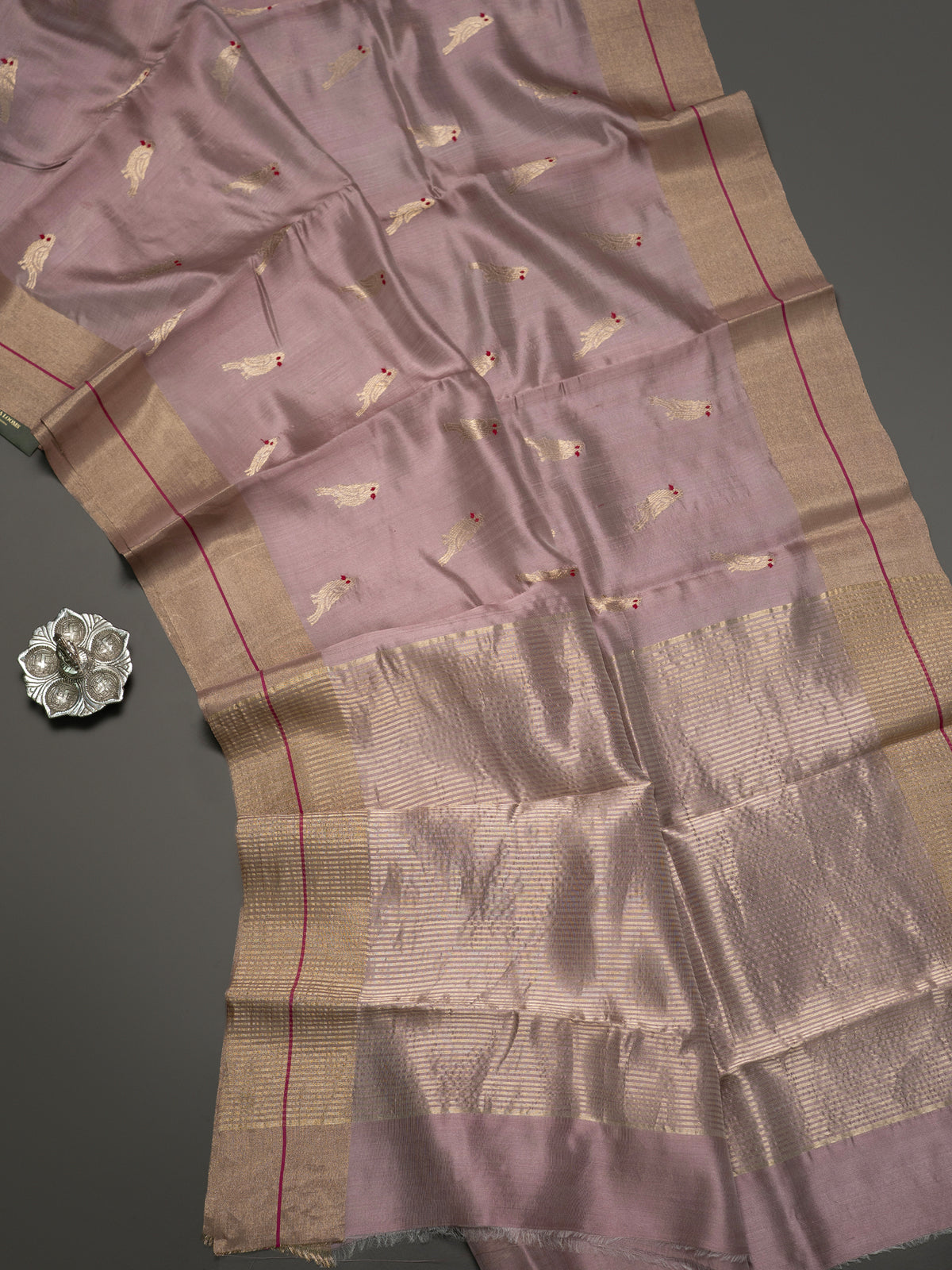 Pastel lavender meenakari kili butta / Chanderi silk Saree CLSA10873
