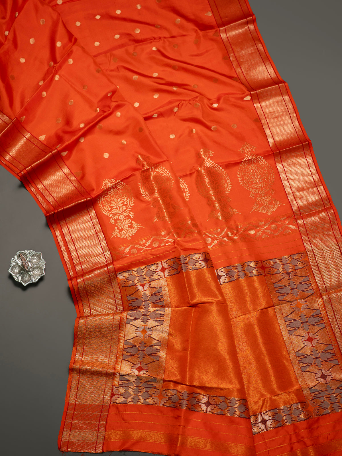 Master piece orange special pallu / Chanderi silk Saree CLSA10890