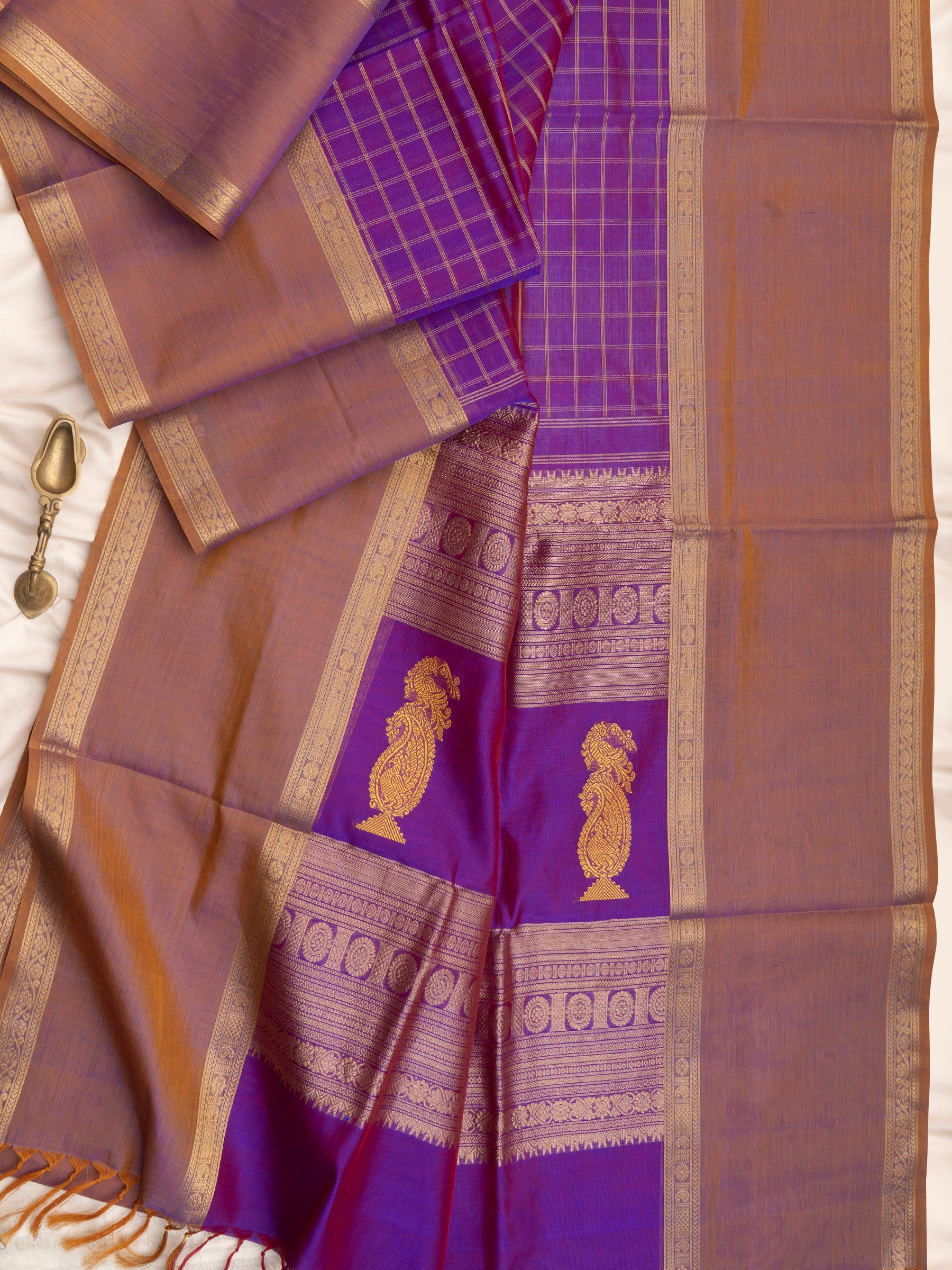 Vadamalli kattam long border/ Silk Cotton Saree CLSA10895