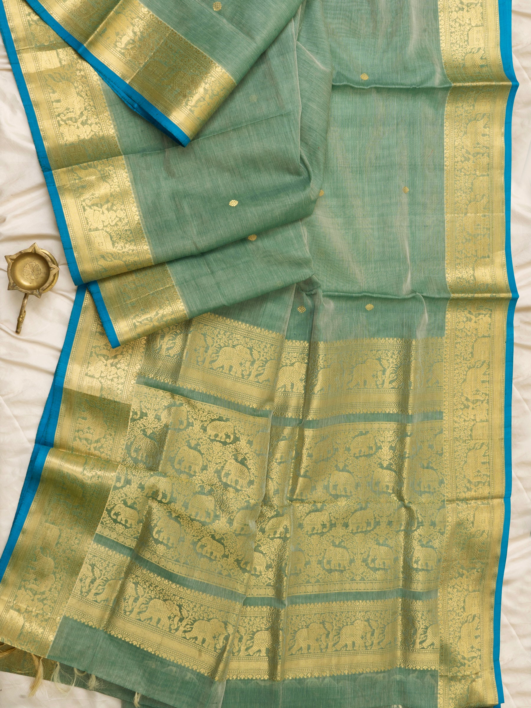 Green / Silk Cotton Saree CLSA2904