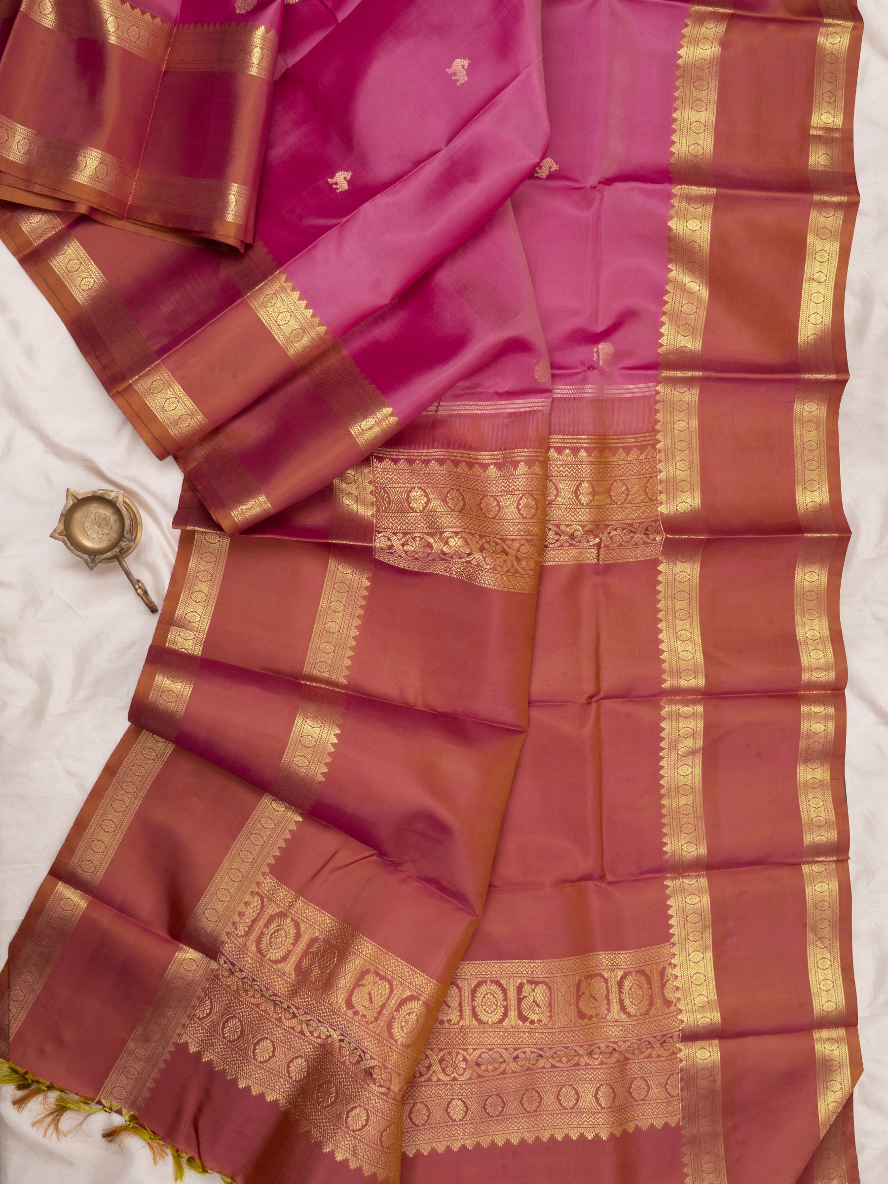 Pink rettapet border/ special edition kanjipuram silk CLSA5129