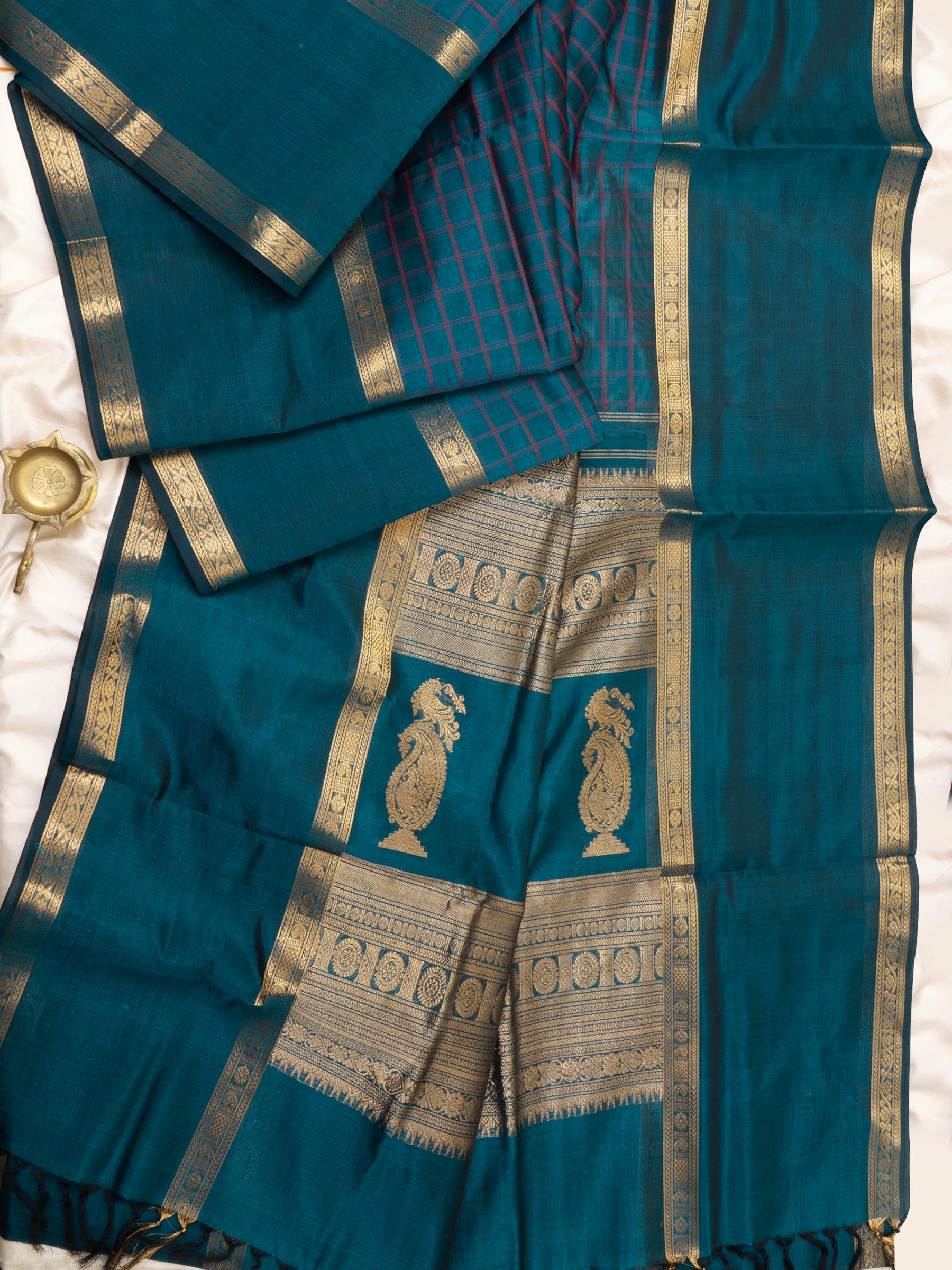 Rama green kattam / Silk Cotton Saree CLSA5210