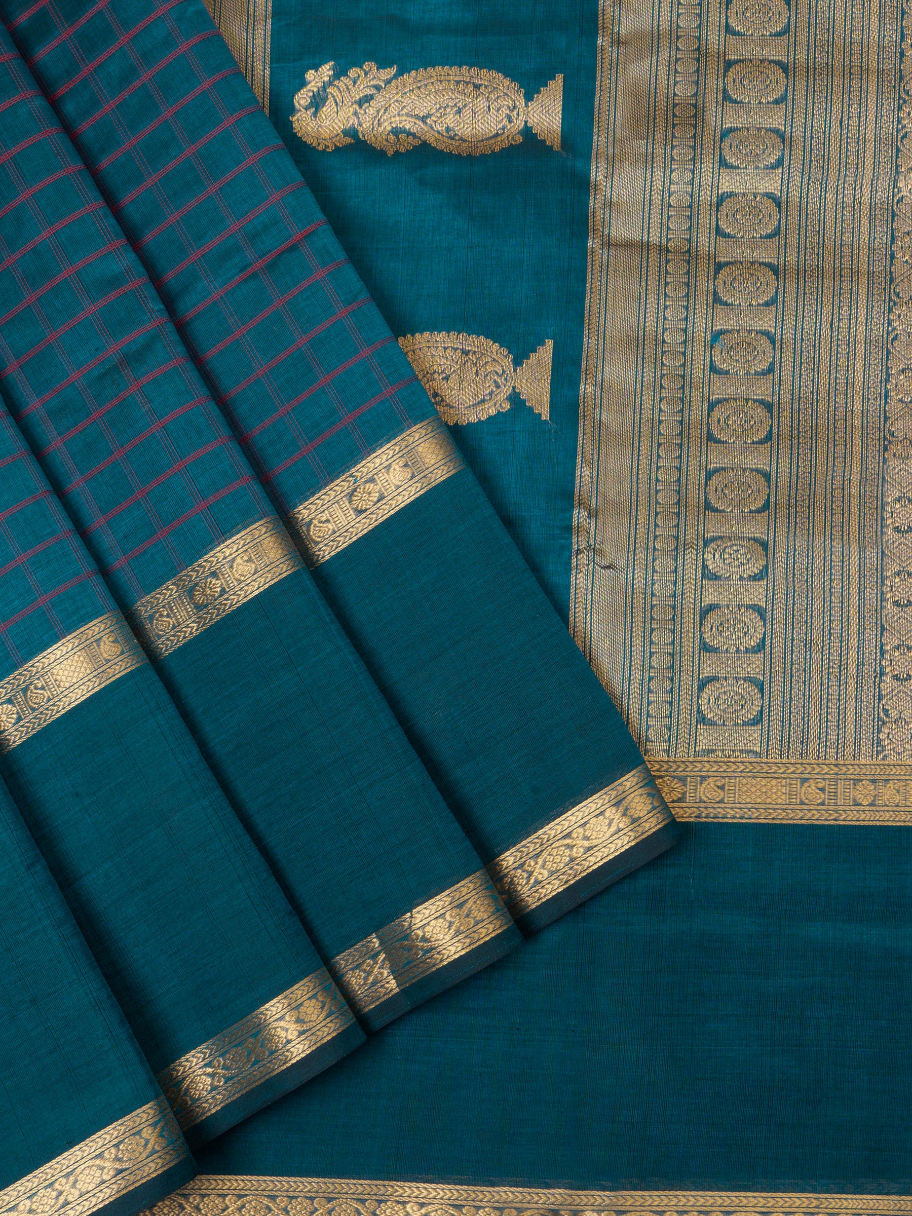 Rama green kattam / Silk Cotton Saree CLSA5210