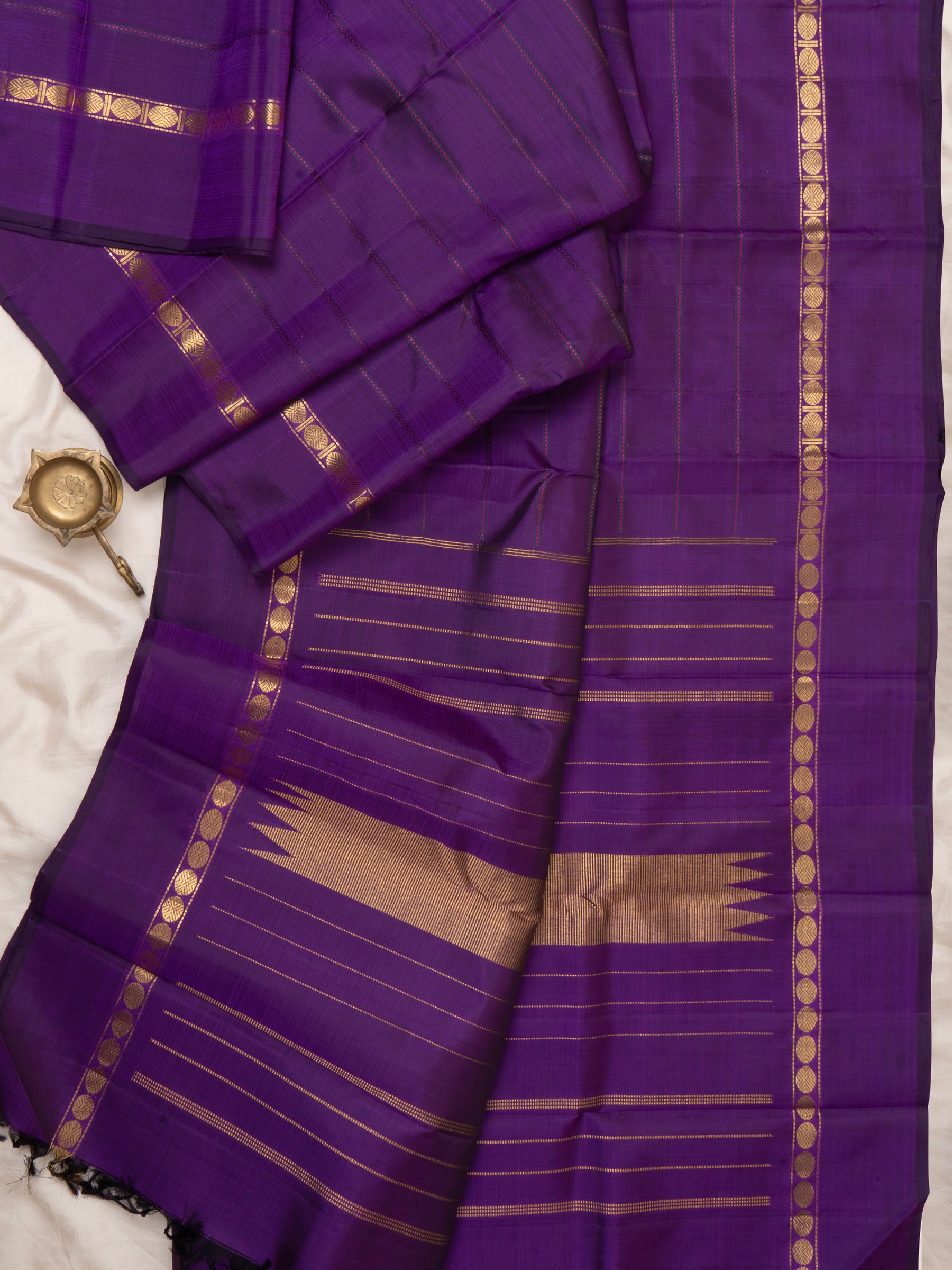 Deep purple veldhari/ Arani Silk Saree CLSA5711